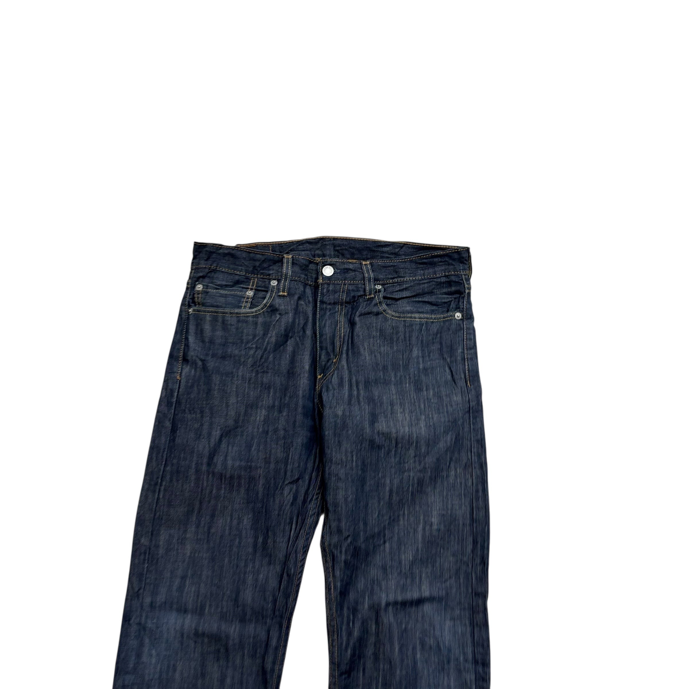 Levis 513 Jeans W32 L32 Mens Dark Blue Slim Straight Fit Denim (E)