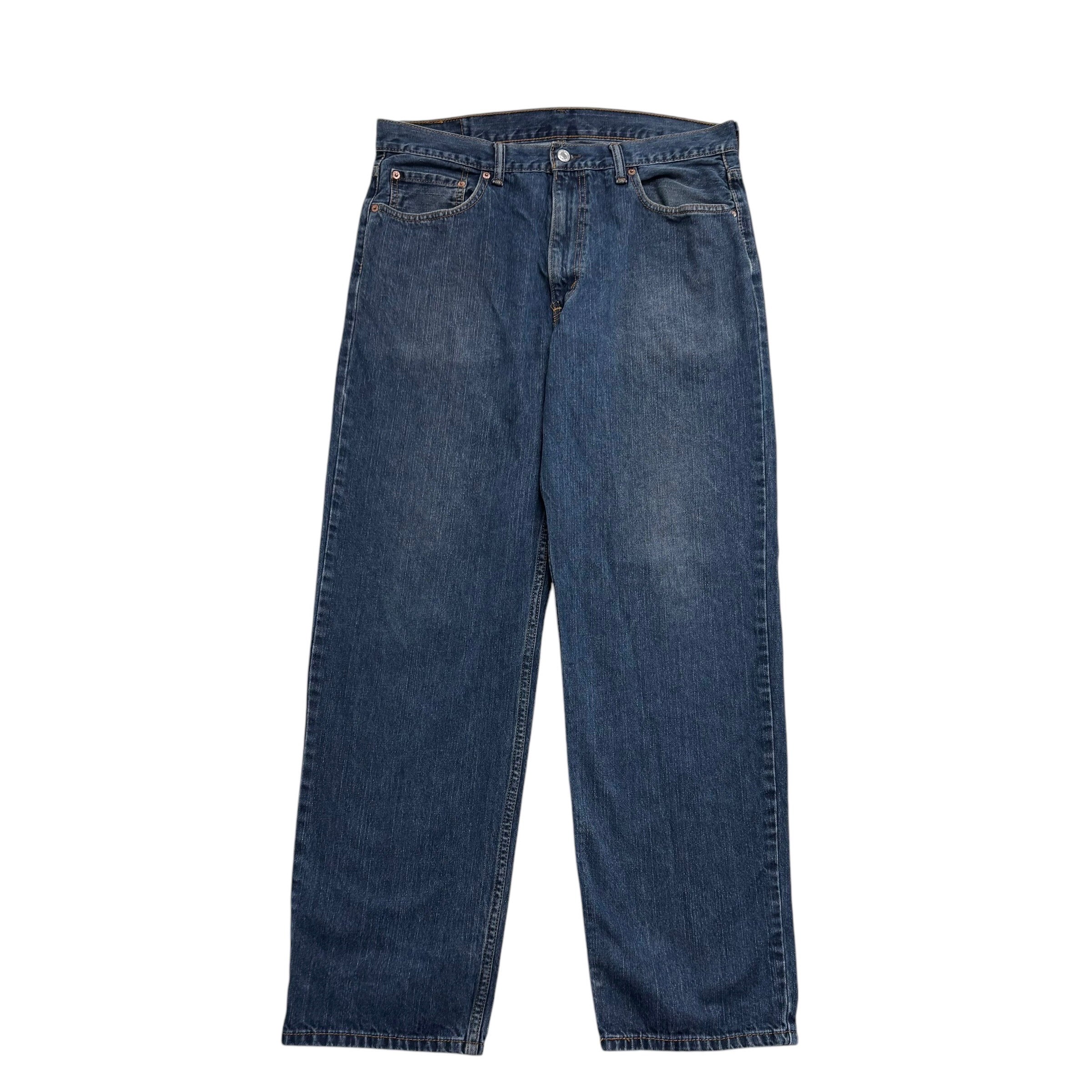 Levis 550 Jeans W36 L32 Mens Dark Blue Relaxed Straight Fit Vintage Denim