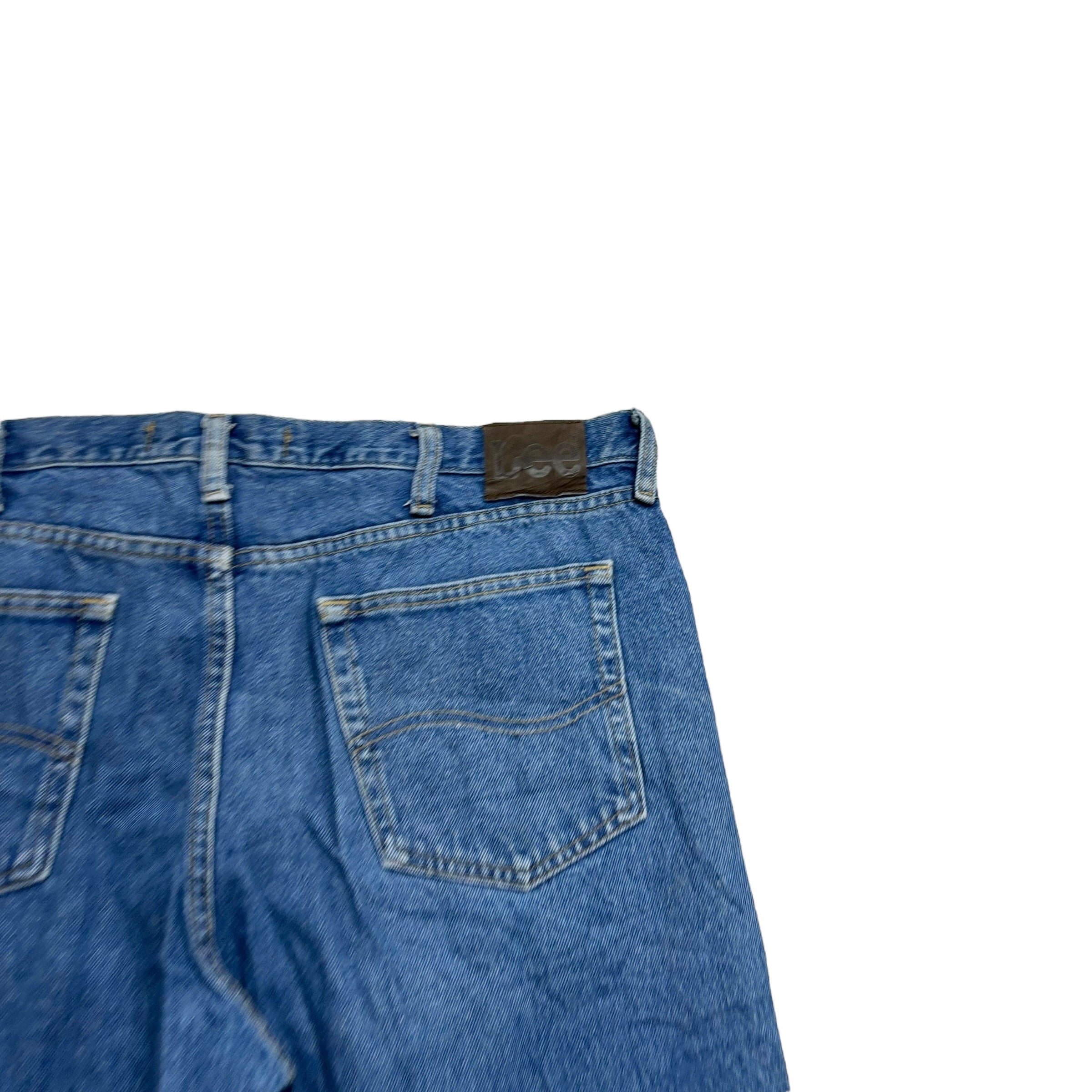 Lee Jeans W40 L30 Mens Mid Blue Regular Straight Fit Vintage Denim (E)