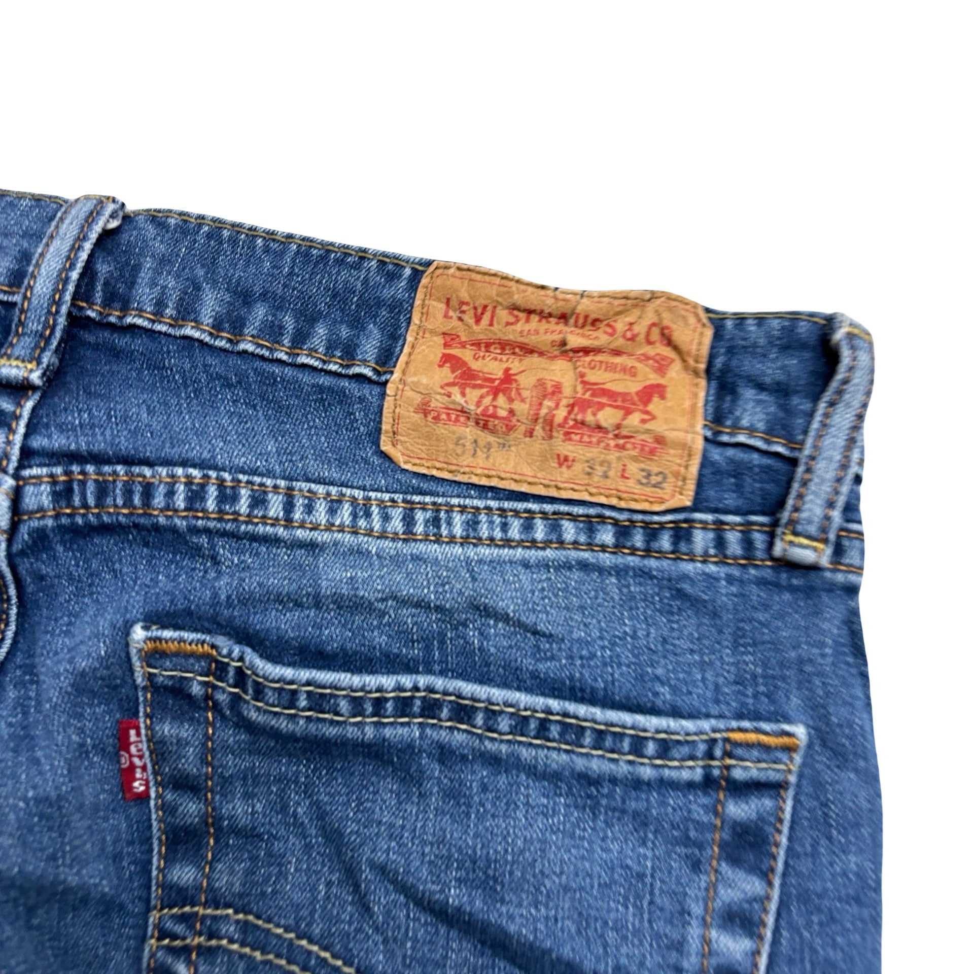 Levis 511 Jeans W30 L31 Mens Mid Blue Slim Fit Stretch Denim (E)