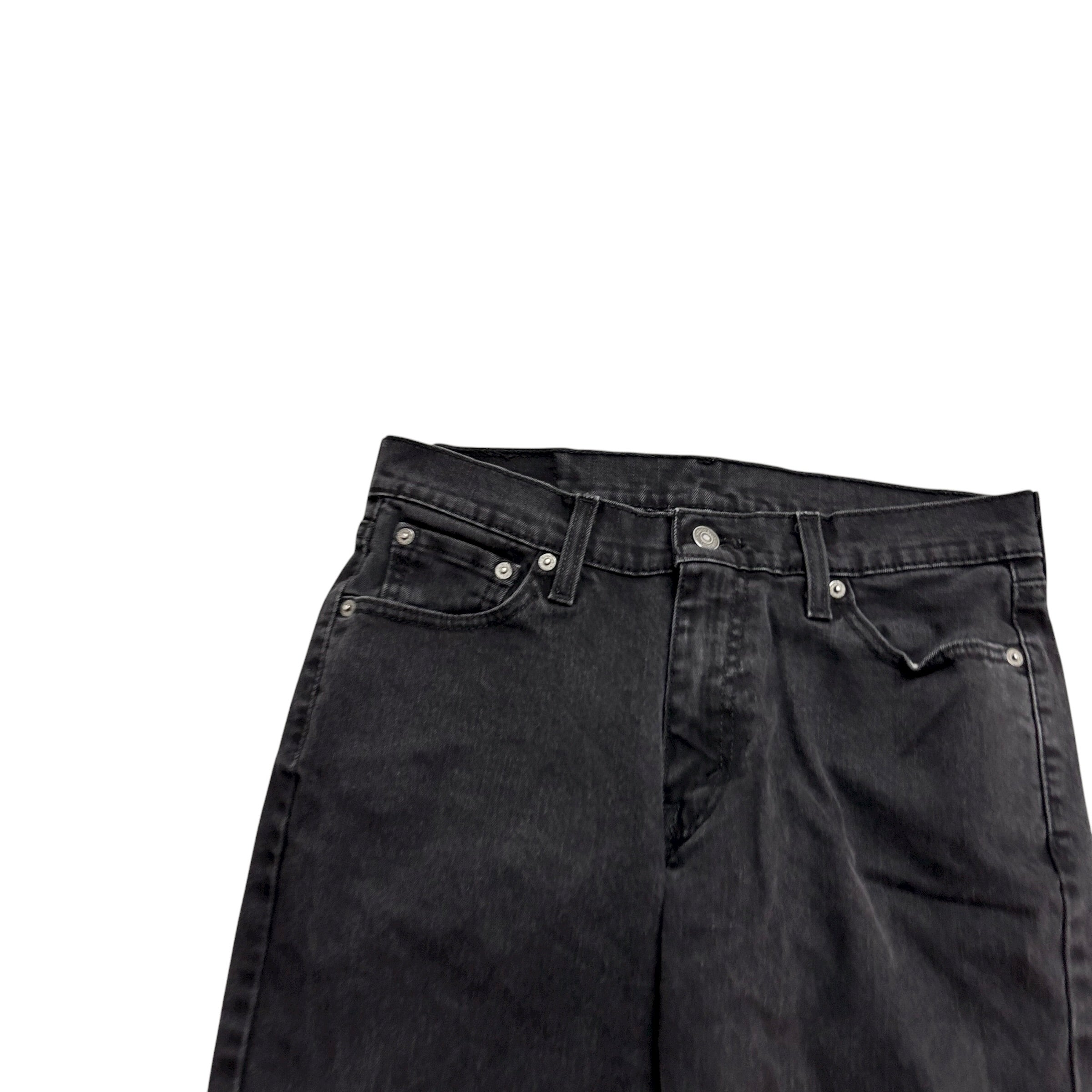 Levis 541 Jeans W30 L29 Mens Black Athletic Tapered Fit Stretch Denim (E)