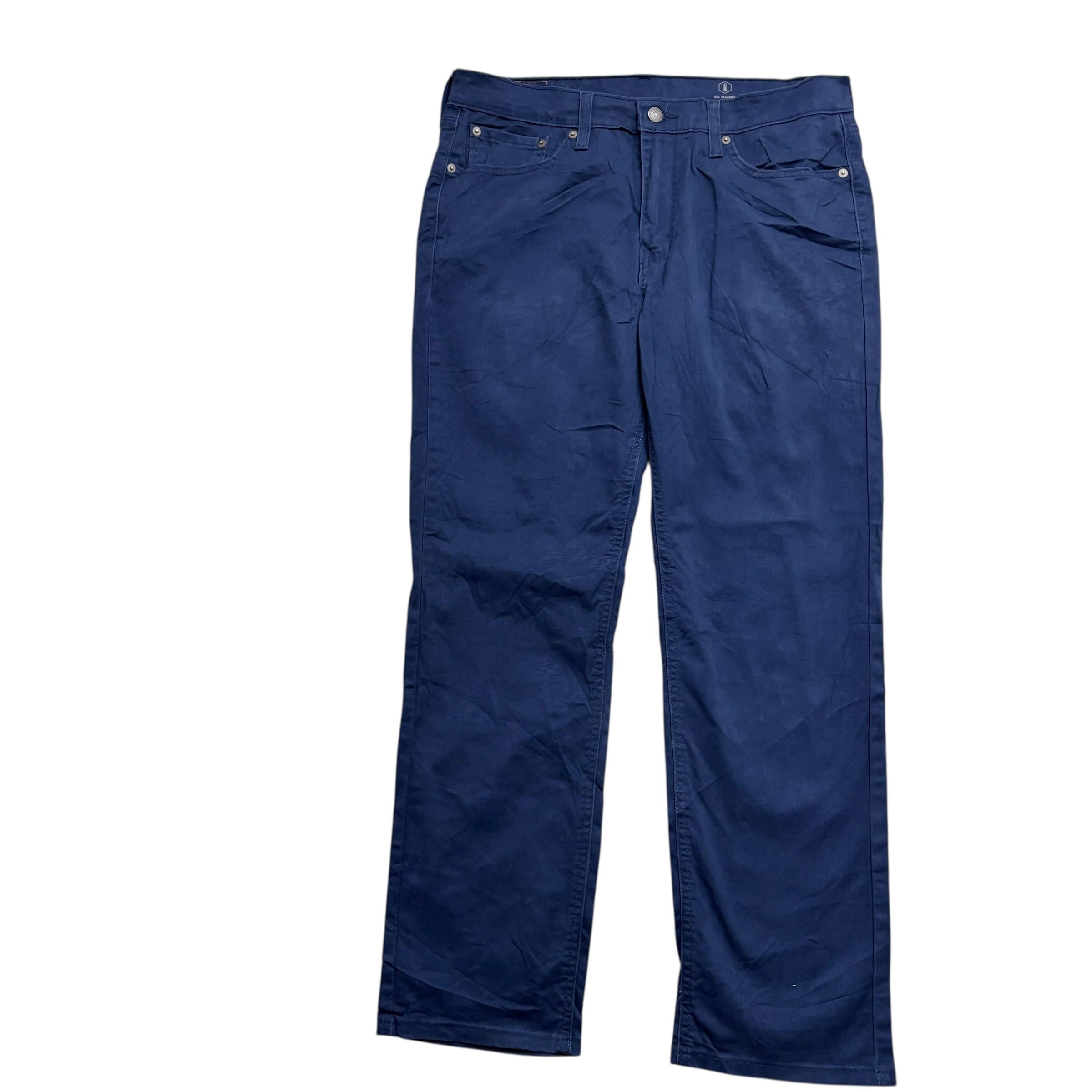 Levis 541 Jeans W33 L30 Mens Navy Blue Athletic Tapered Fit Stretch Pants (E)