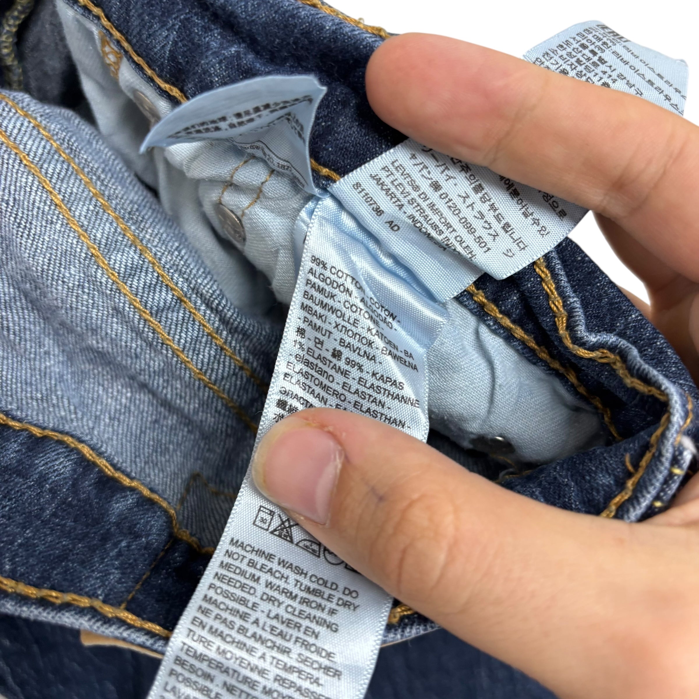 Levis 527 Jeans W32 L33 Mens Mid Blue Slim Bootcut Fit Stretch Denim