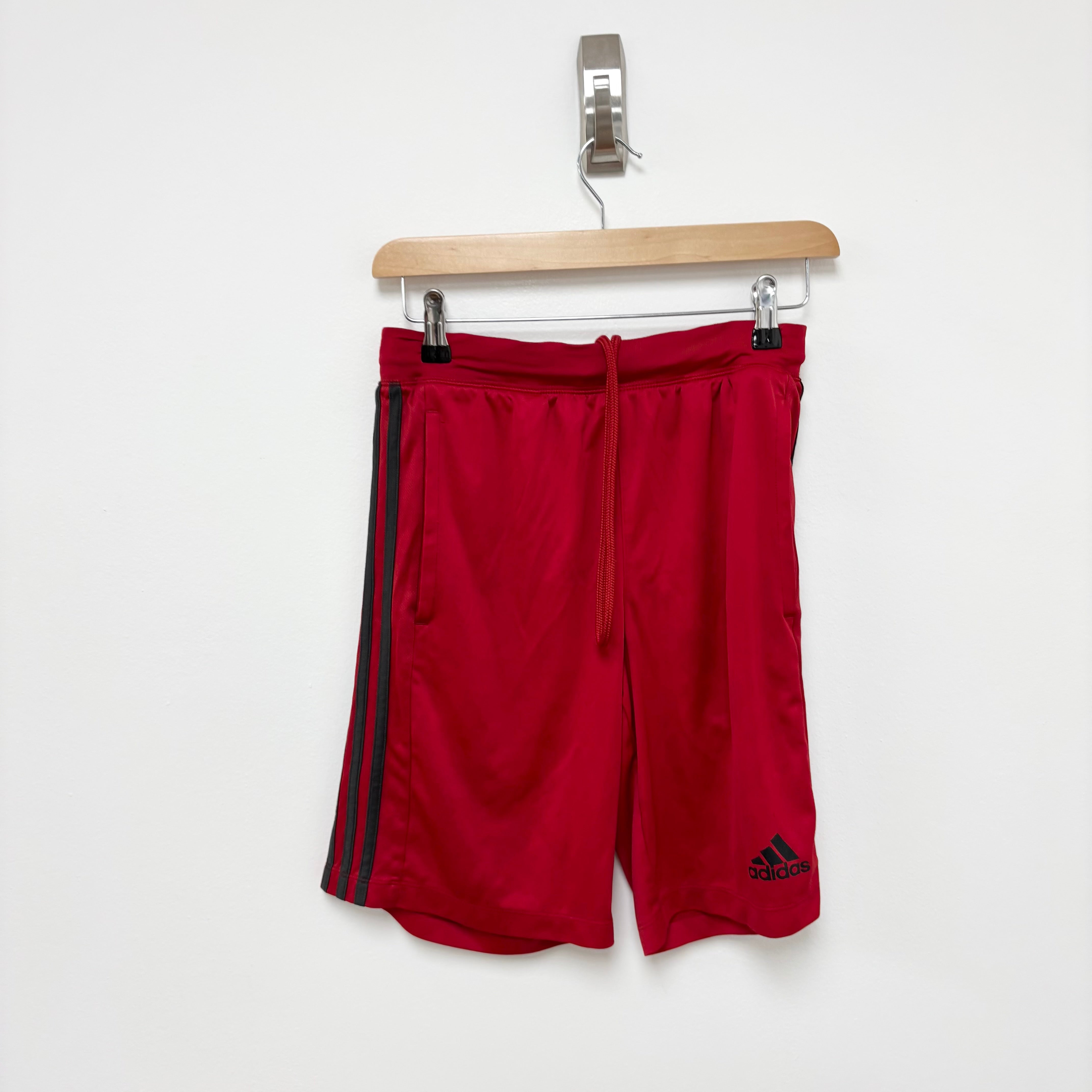 Adidas Shorts Mens XS Red Sports Running Gym Athletic Pockets
