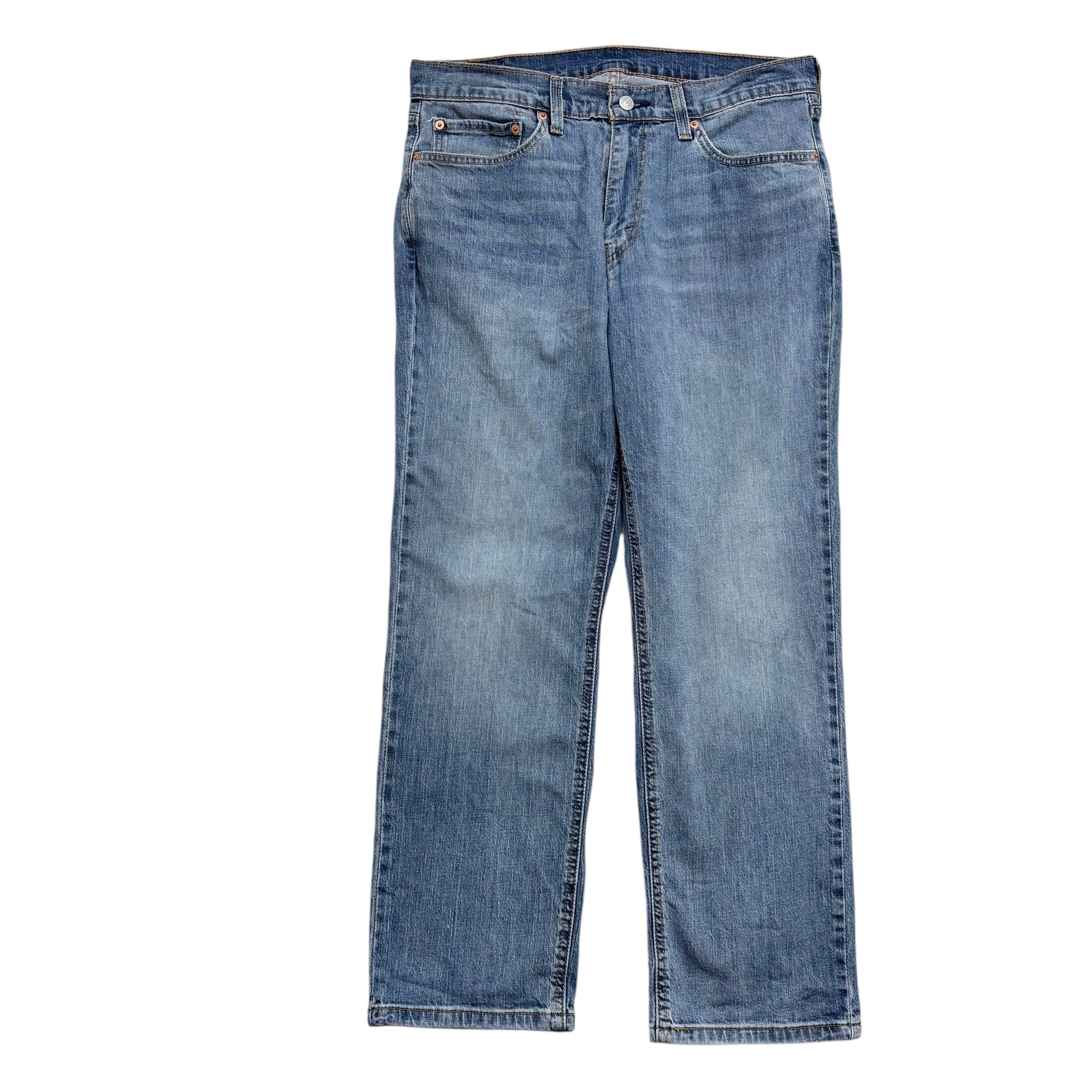 Levis 541 Jeans W34 L29 Mens Mid Blue Athletic Tapered Fit Stretch Denim (E)