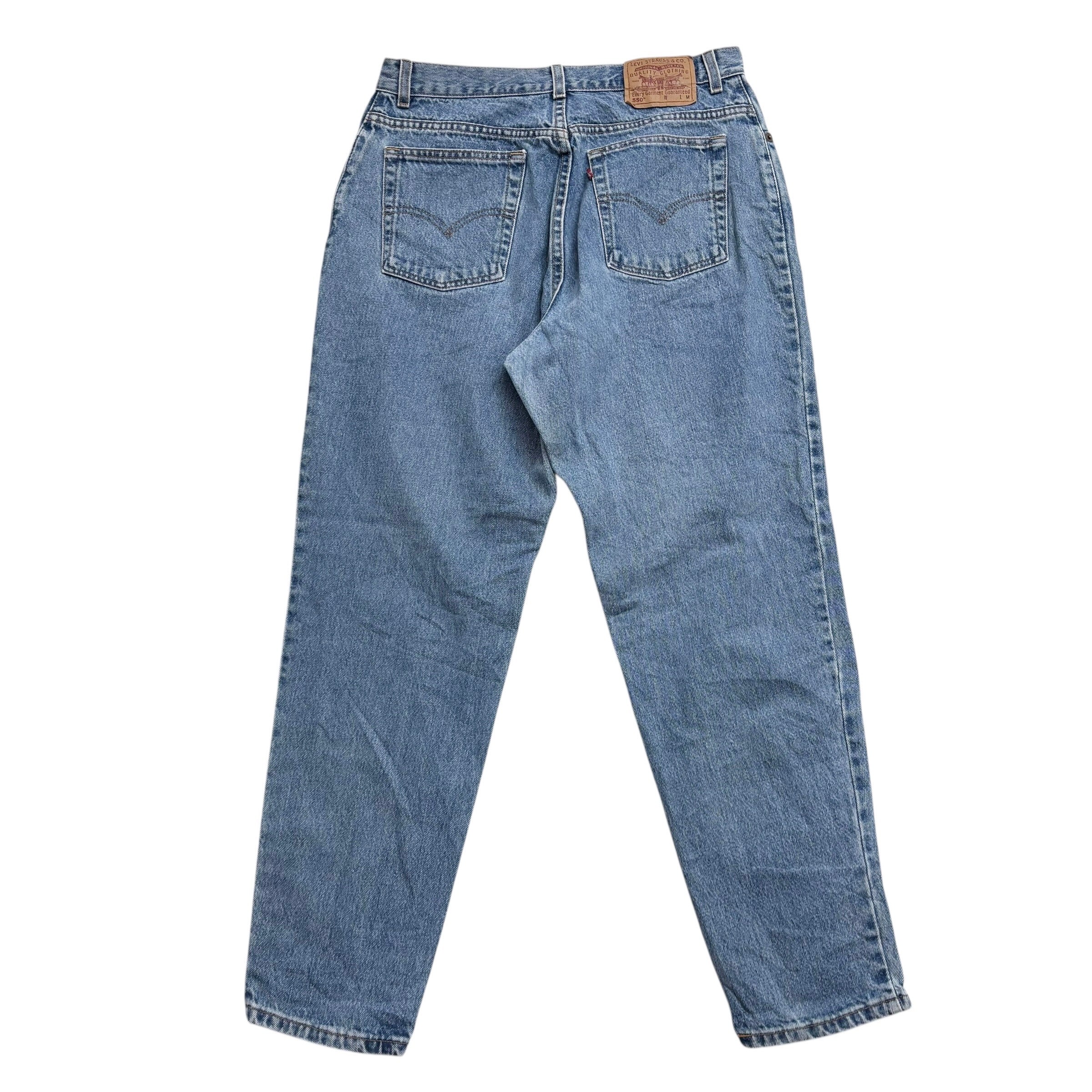 Levis 550 Jeans W32 L30 Womens Light Blue Relaxed Taper USA Made Vintage (E)