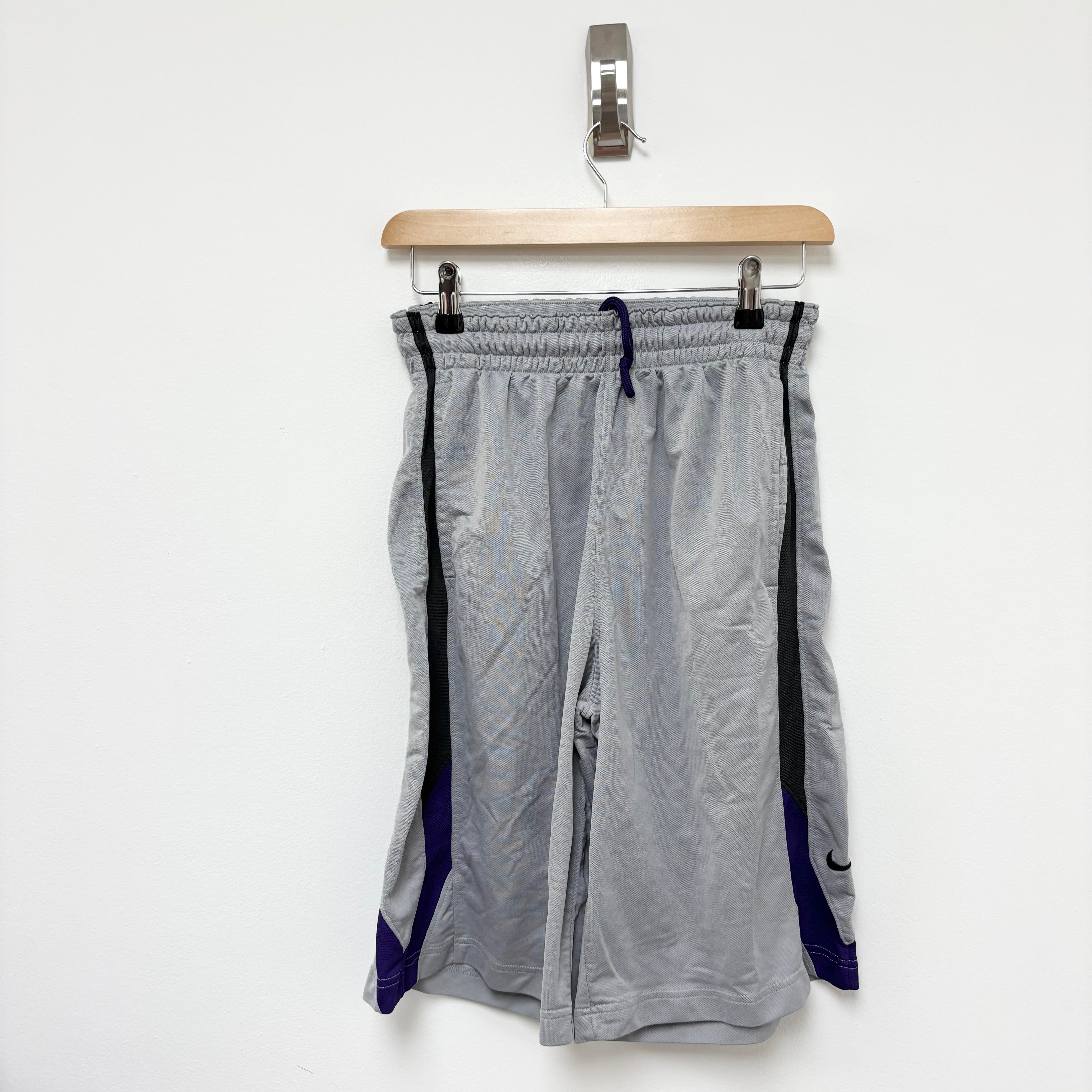 Nike Shorts Mens Small Grey Dri Fit Running Sports Gym Athletic Pockets (E)