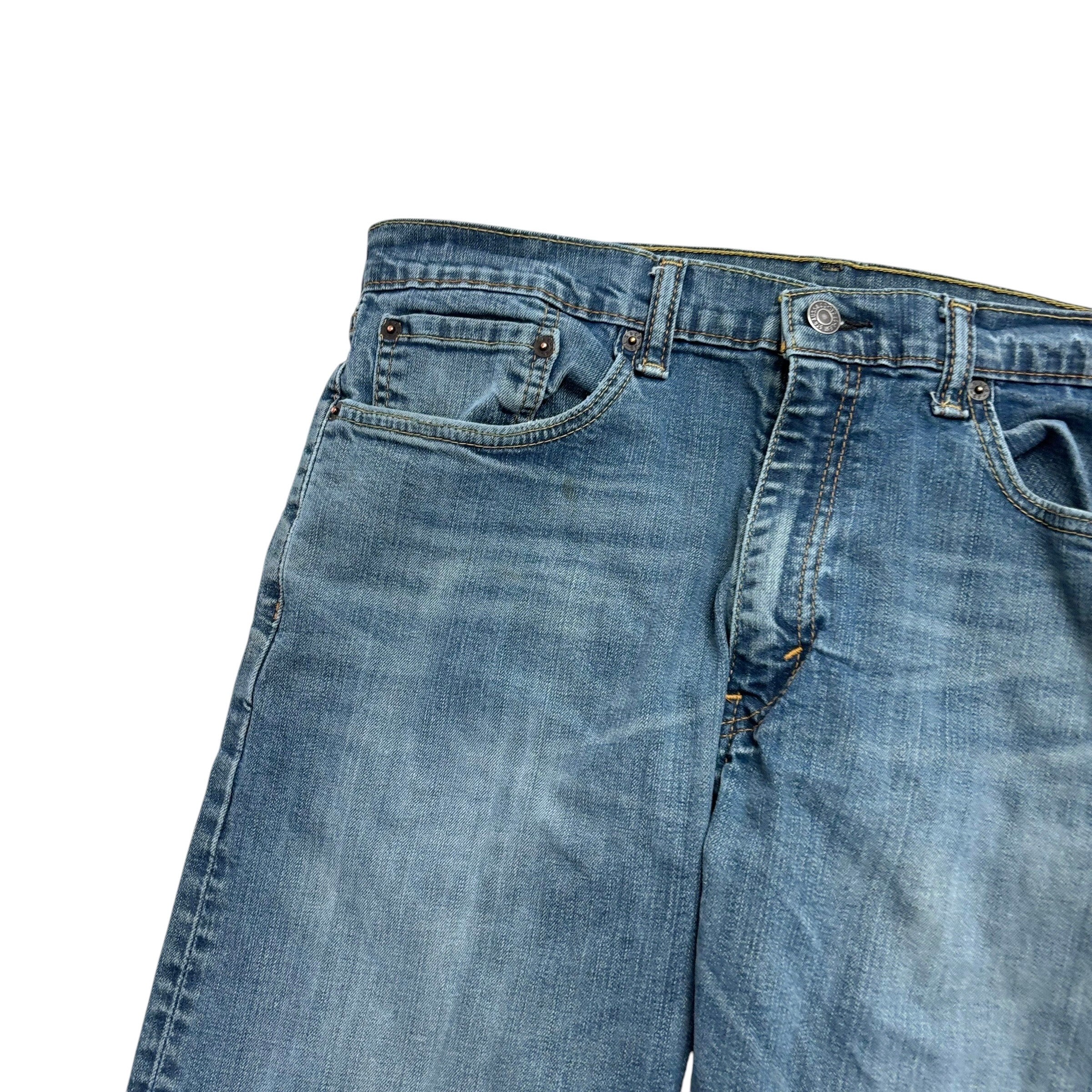 Levis 502 Jeans W34 L30 Mens Blue Regular Tapered Fit Stretch Denim (F)