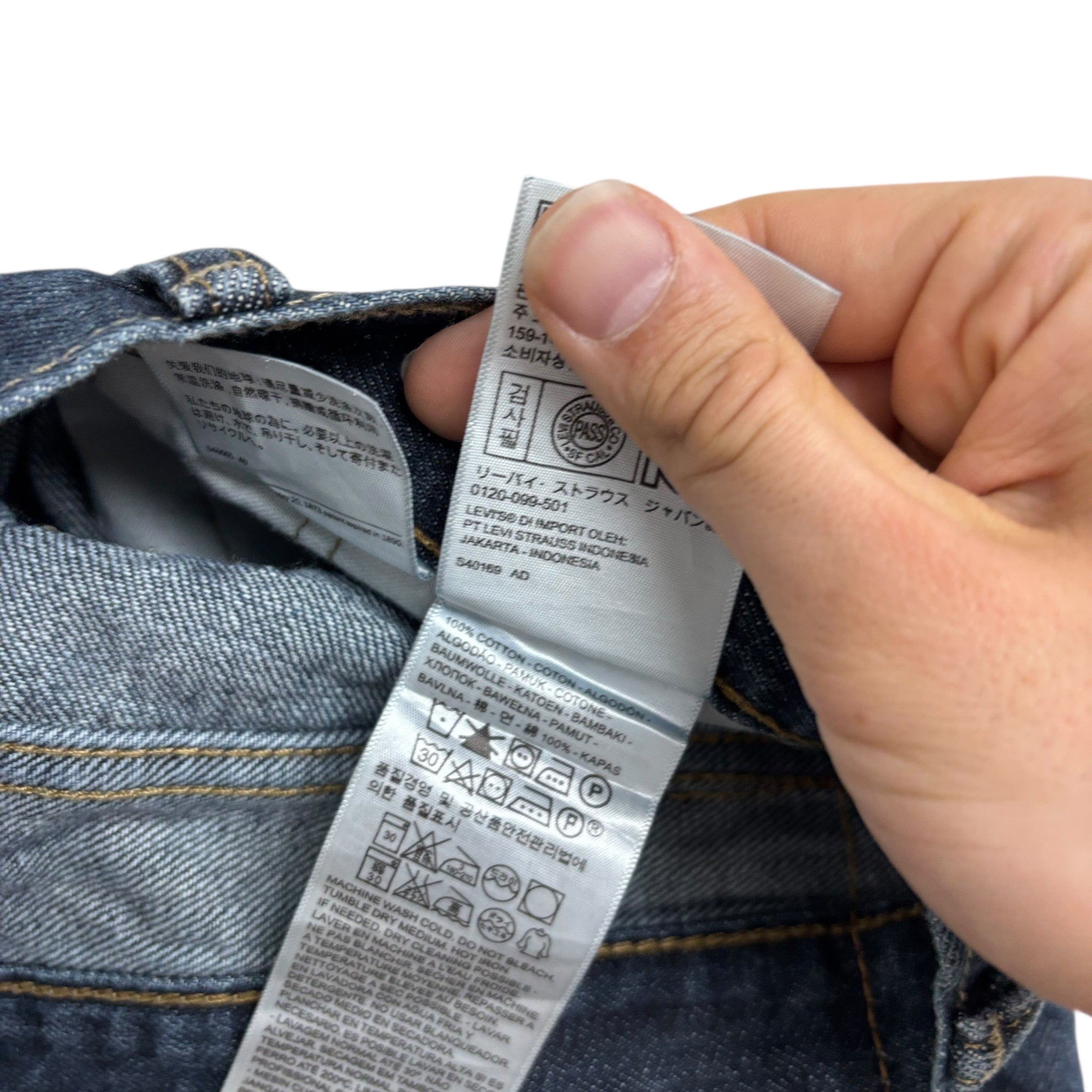 Levis 514 Jeans W34 L32 Mens Dark Blue Regular Straight Fit Denim