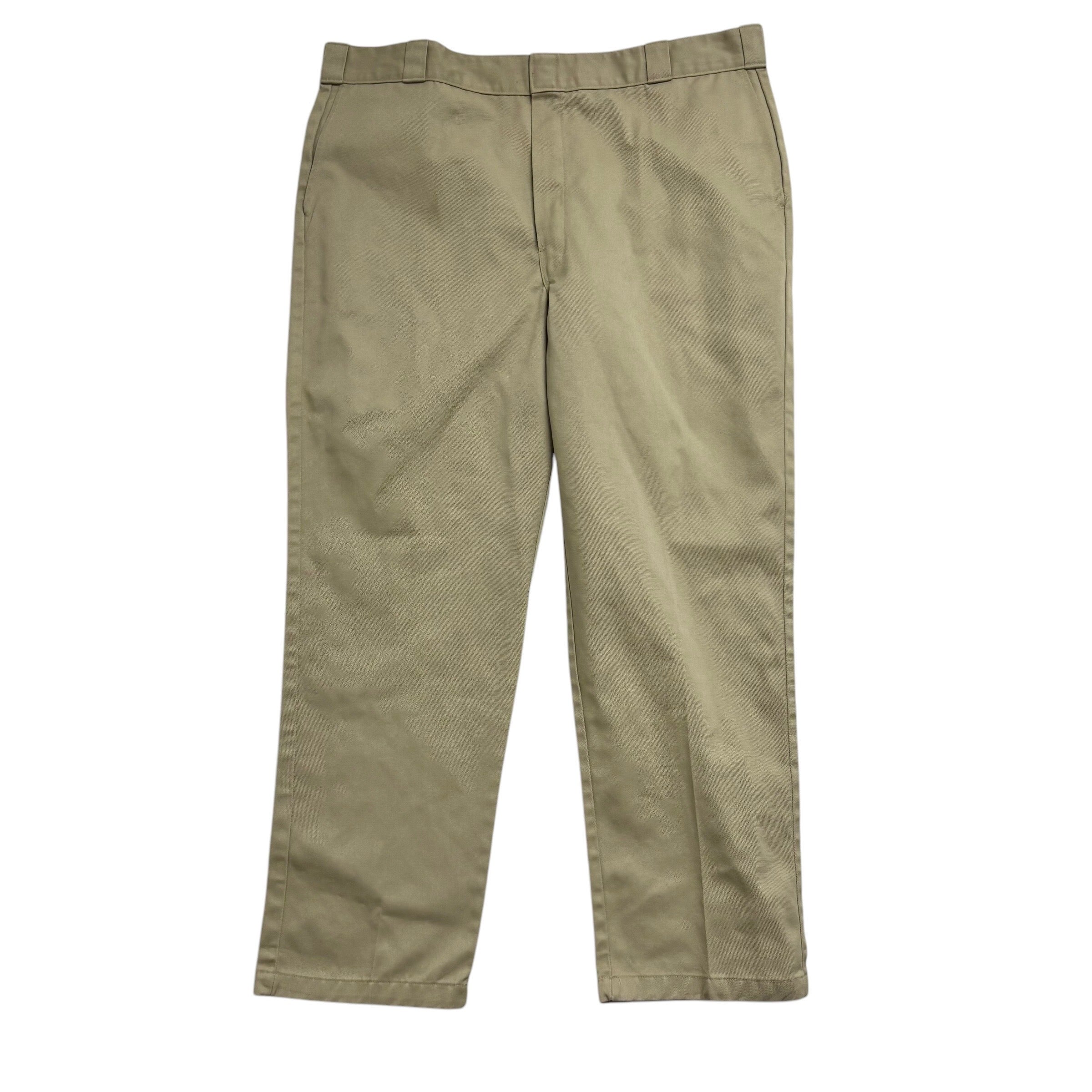 Dickies 874 Trousers W42 L32 Mens Beige Pants Original Straight Fit Workwear