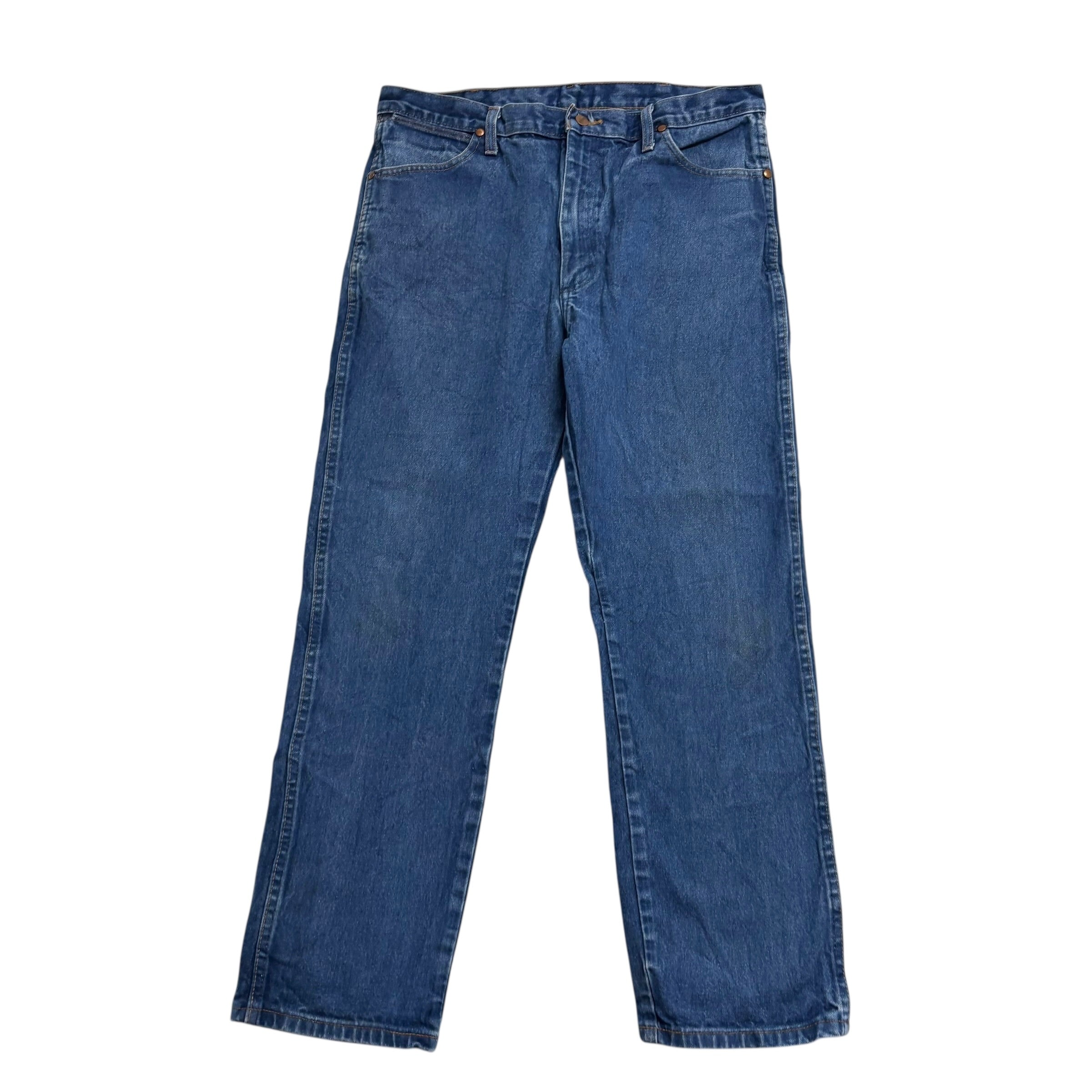 Wrangler Jeans Cowboy Cut W36 L31 Mens Mid Blue 13MWZ Original Fit Denim