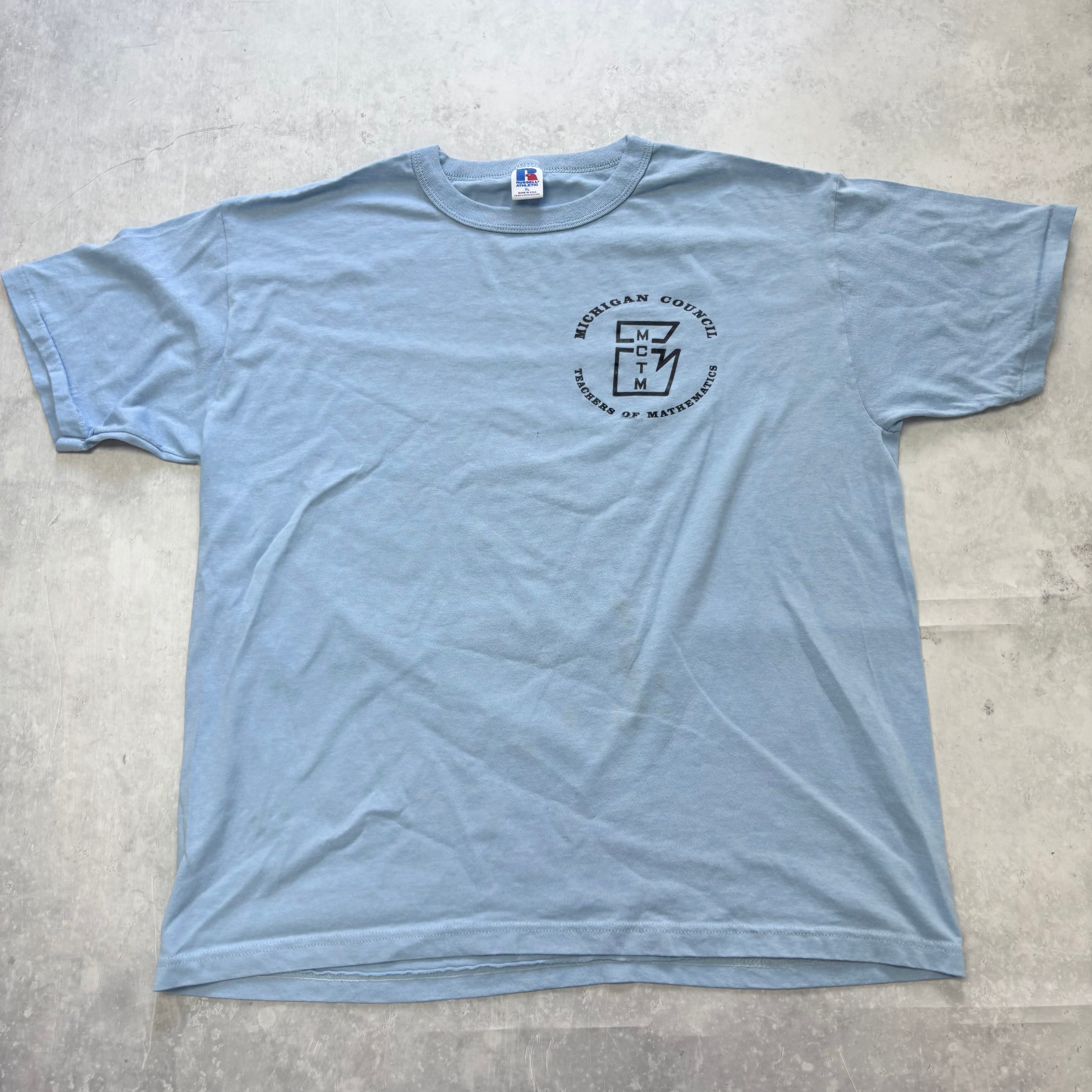 Vintage T Shirt Mens XL Blue Single Stitch Graphic Print 90s USA