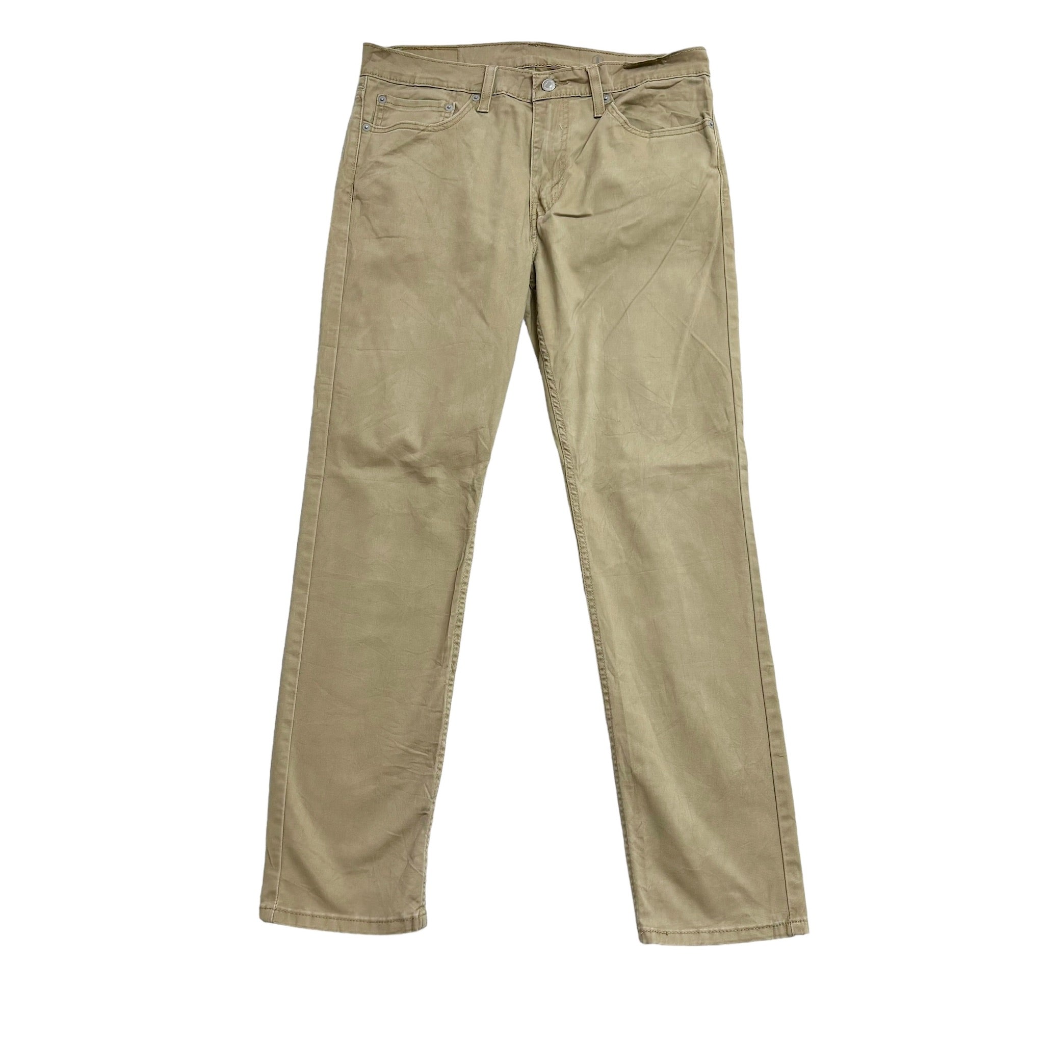 Levis 511 Trousers W34 L32 Mens Beige Tan Slim Fit Stretch Cotton Pants