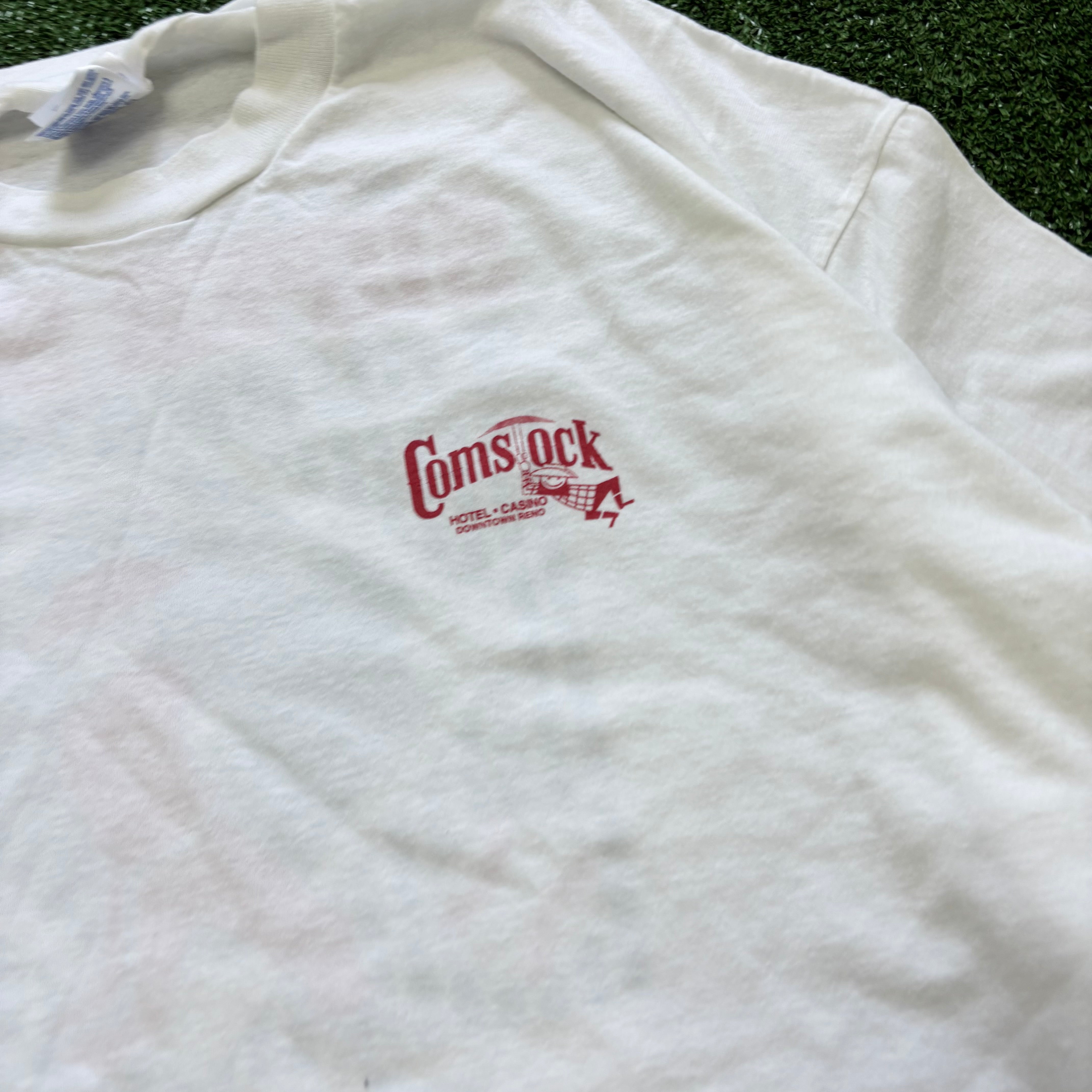 Vintage T Shirt Mens XXL White Single Stitch Graphic Print 90s USA Baseball (E)