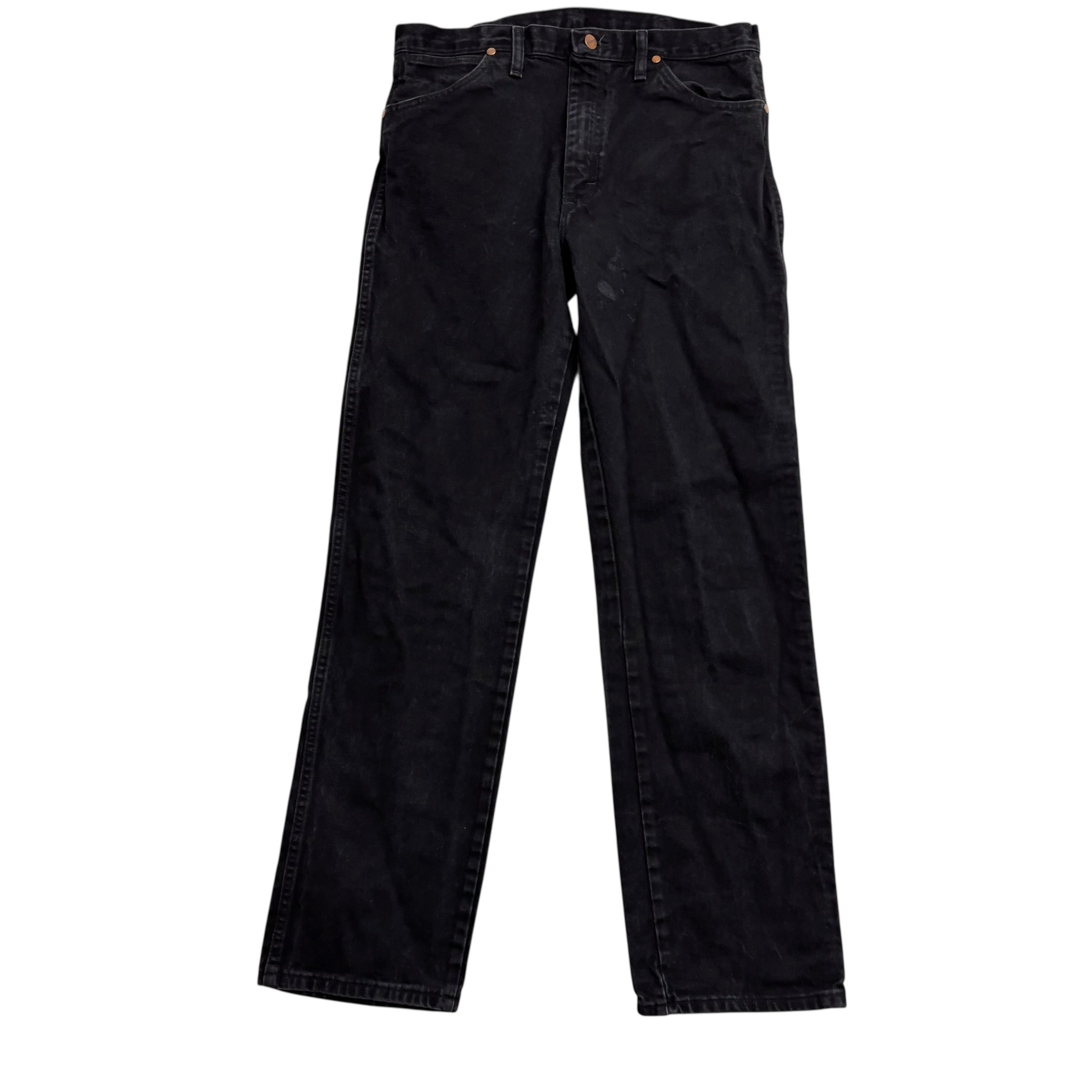 Wrangler Jeans Cowboy Cut W33 L33 Mens Black 13MWZ Original Fit Denim (F)