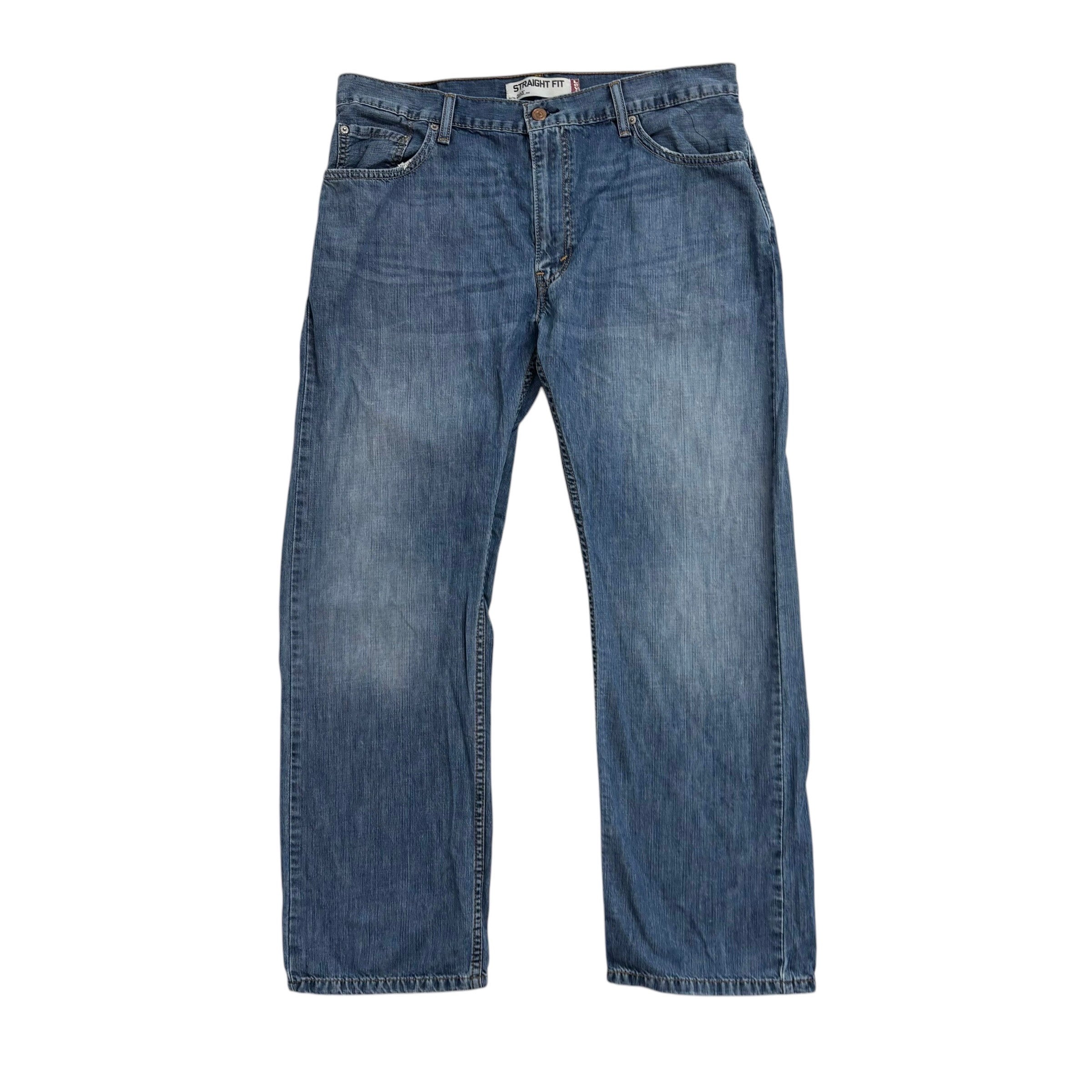 Levis 505 Jeans W36 L30 Mens Mid Blue Regular Straight Fit Vintage Denim
