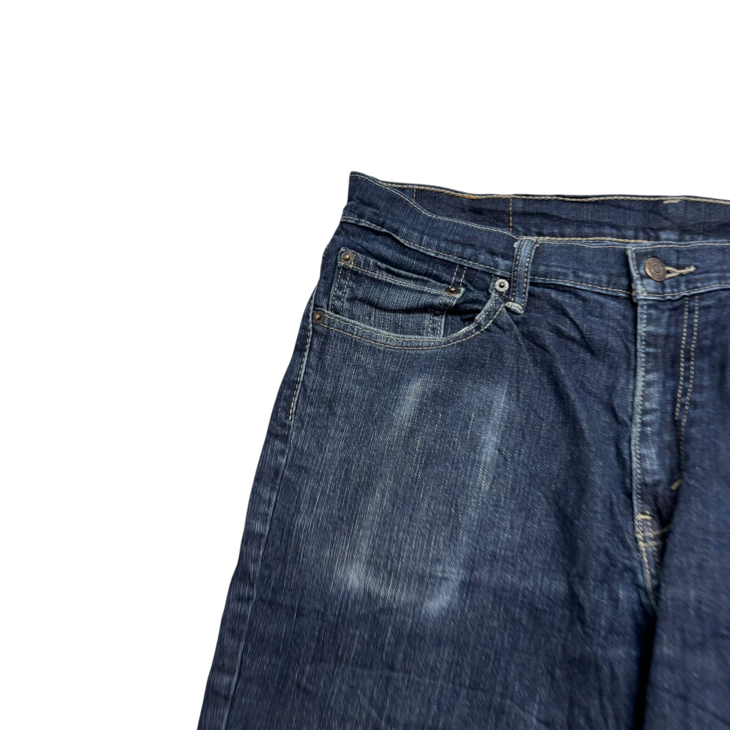 Levis 541 Jeans W33 L31 Mens Dark Blue Athletic Tapered Fit Stretch Denim (F)