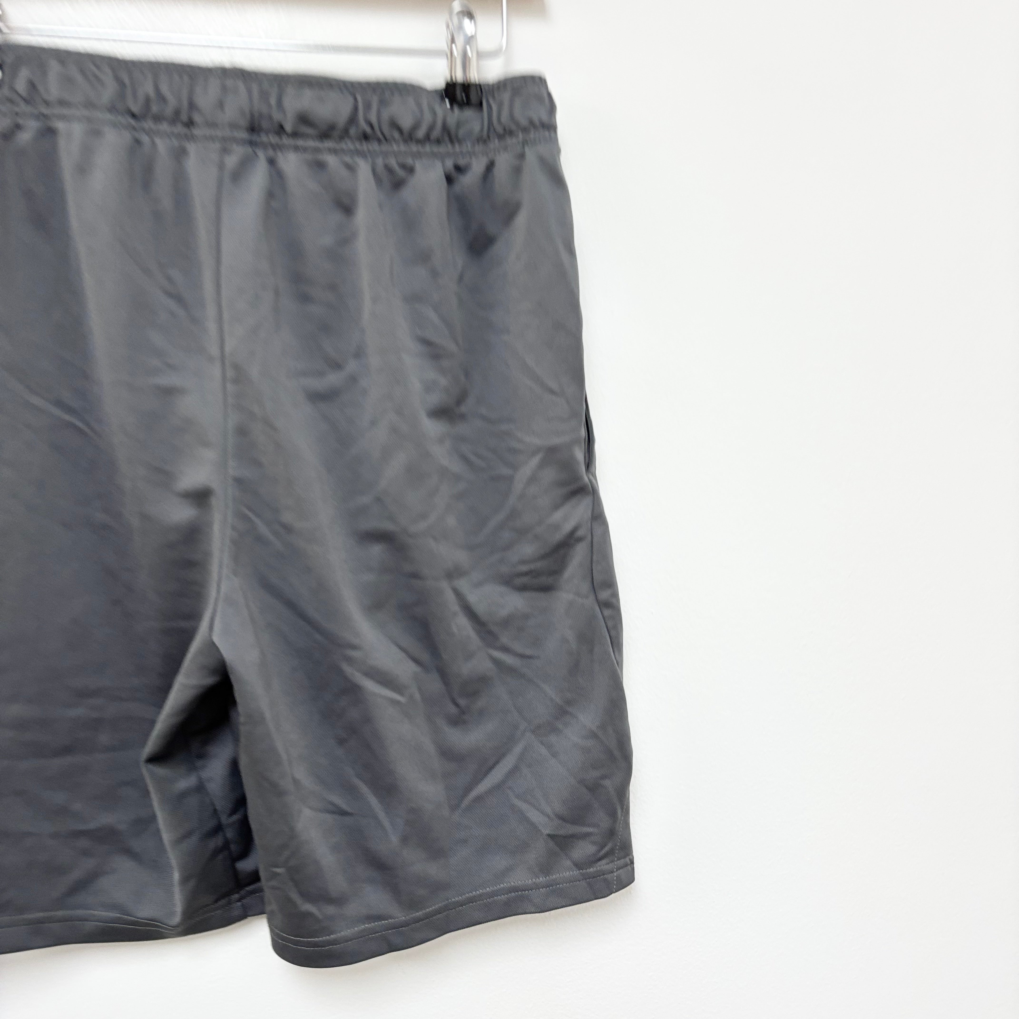 Nike Shorts Mens Medium Grey Dri Fit Running Sports Gym Athletic Pockets (E)