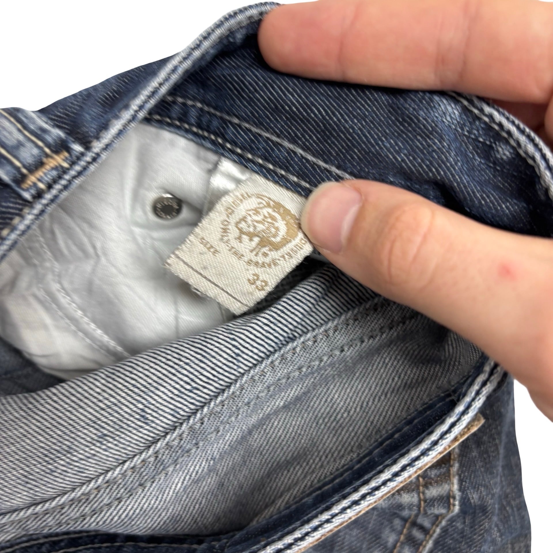 Diesel Viker R Box Jeans W33 L34 Mens Dark Blue Regular Straight Fit Denim