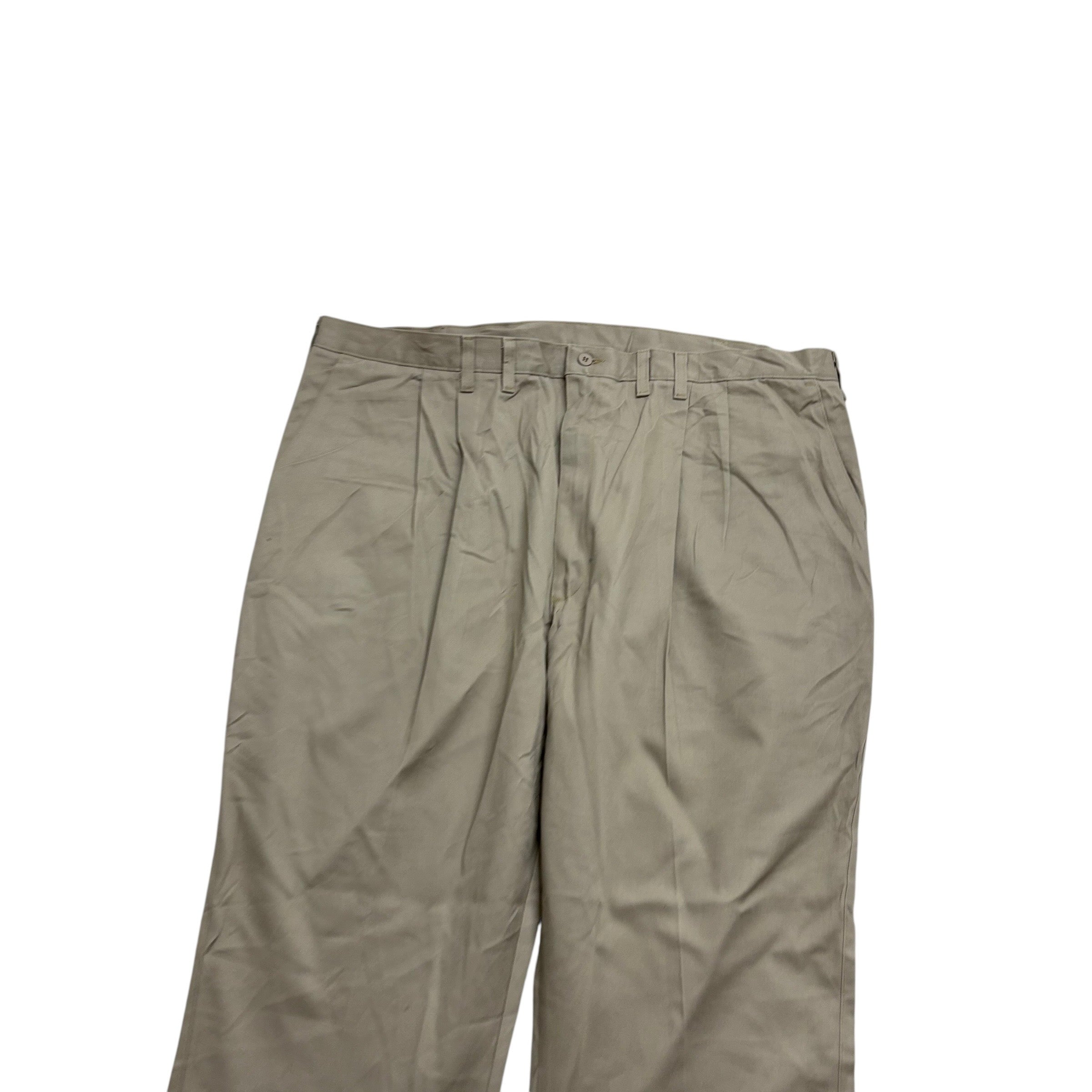 Wrangler Trousers W44 L30 Mens Beige Relaxed Straight Fit Vintage Riata Pant (E)