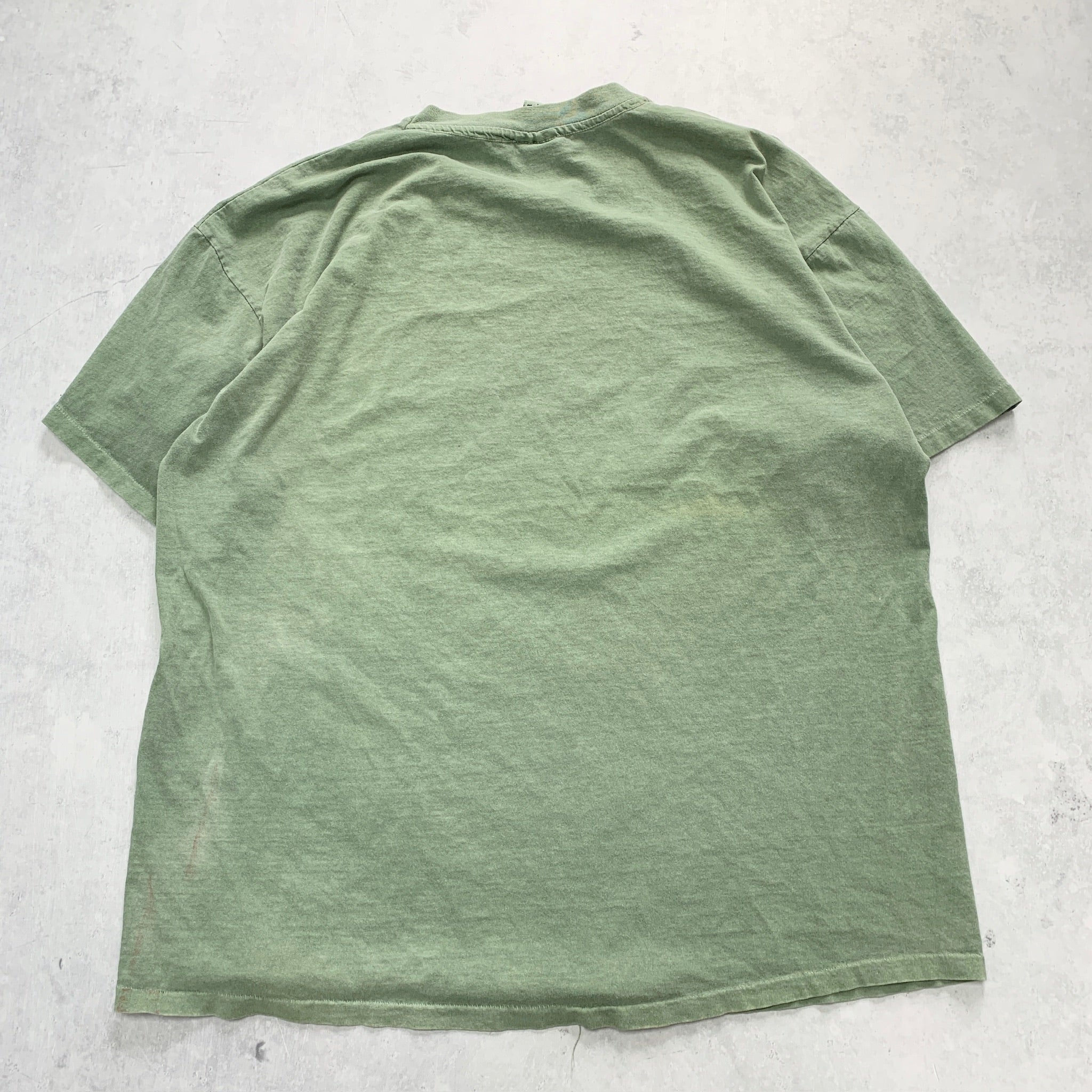 Vintage T Shirt Mens XL Green Single Stitch Graphic Print 90s USA Music