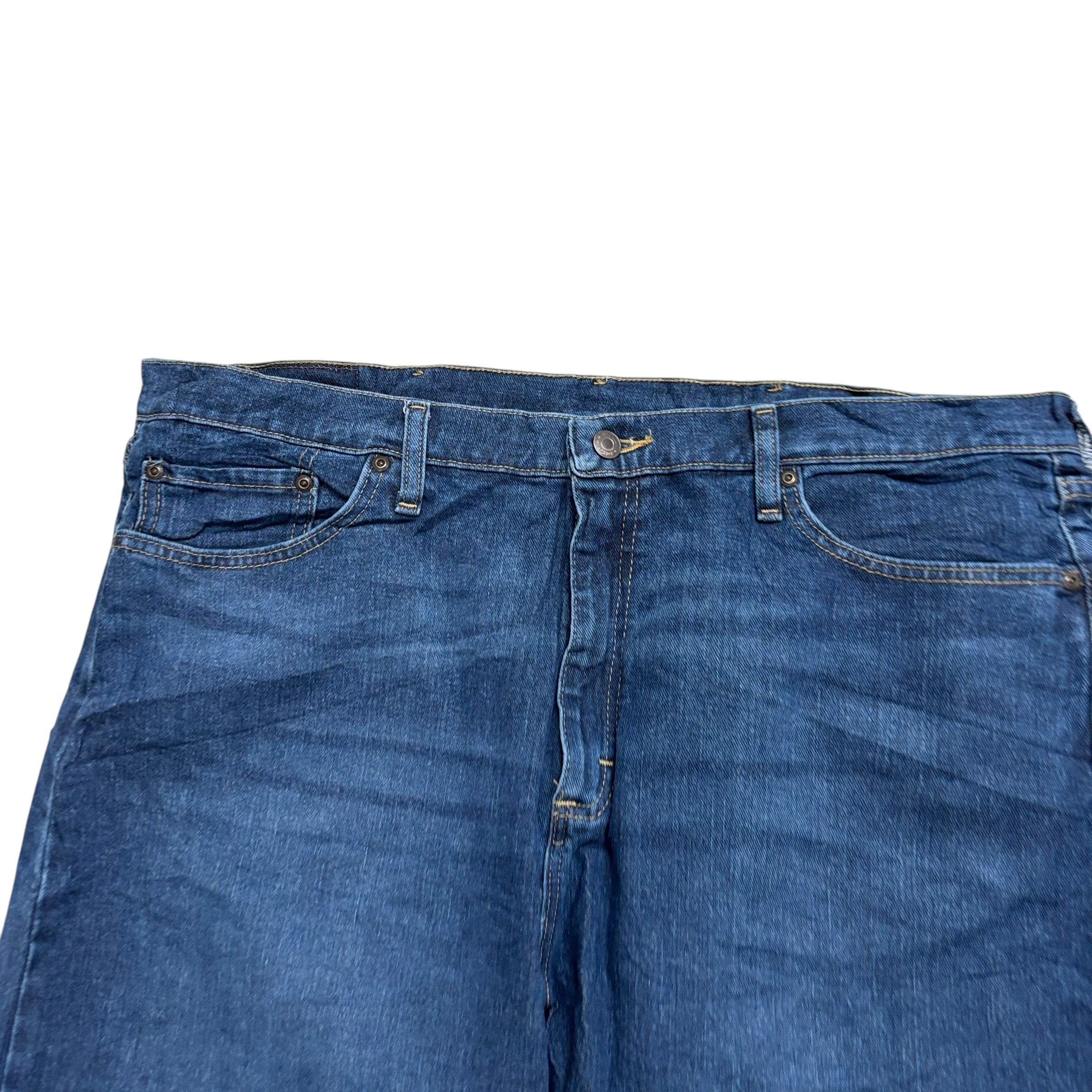 Wrangler Baggy Jorts W38 Mens Denim Shorts Dark Blue Relaxed Fit Stretch (E)