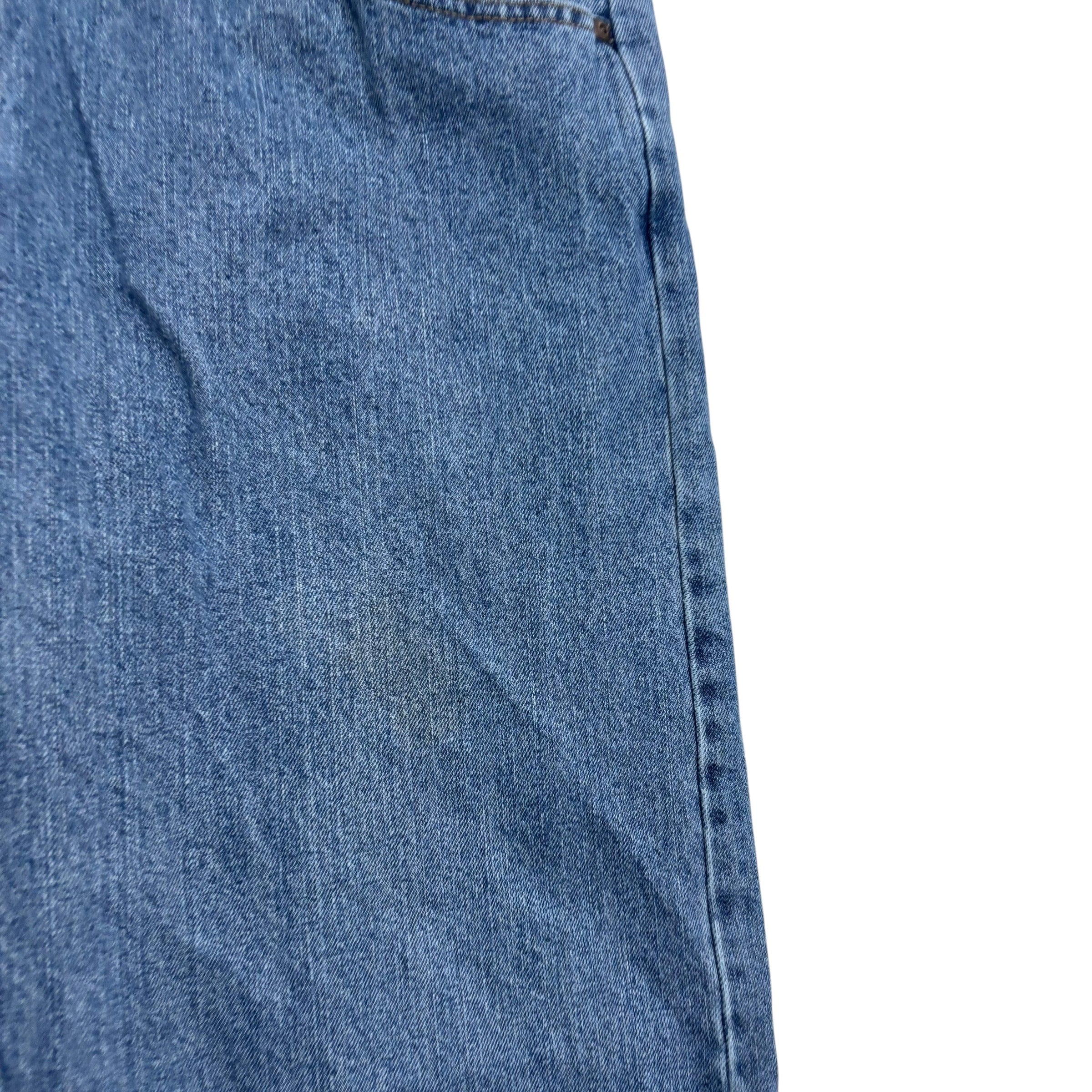 Wrangler Jeans W42 L29 Mens Mid Blue Relaxed Straight Fit Denim