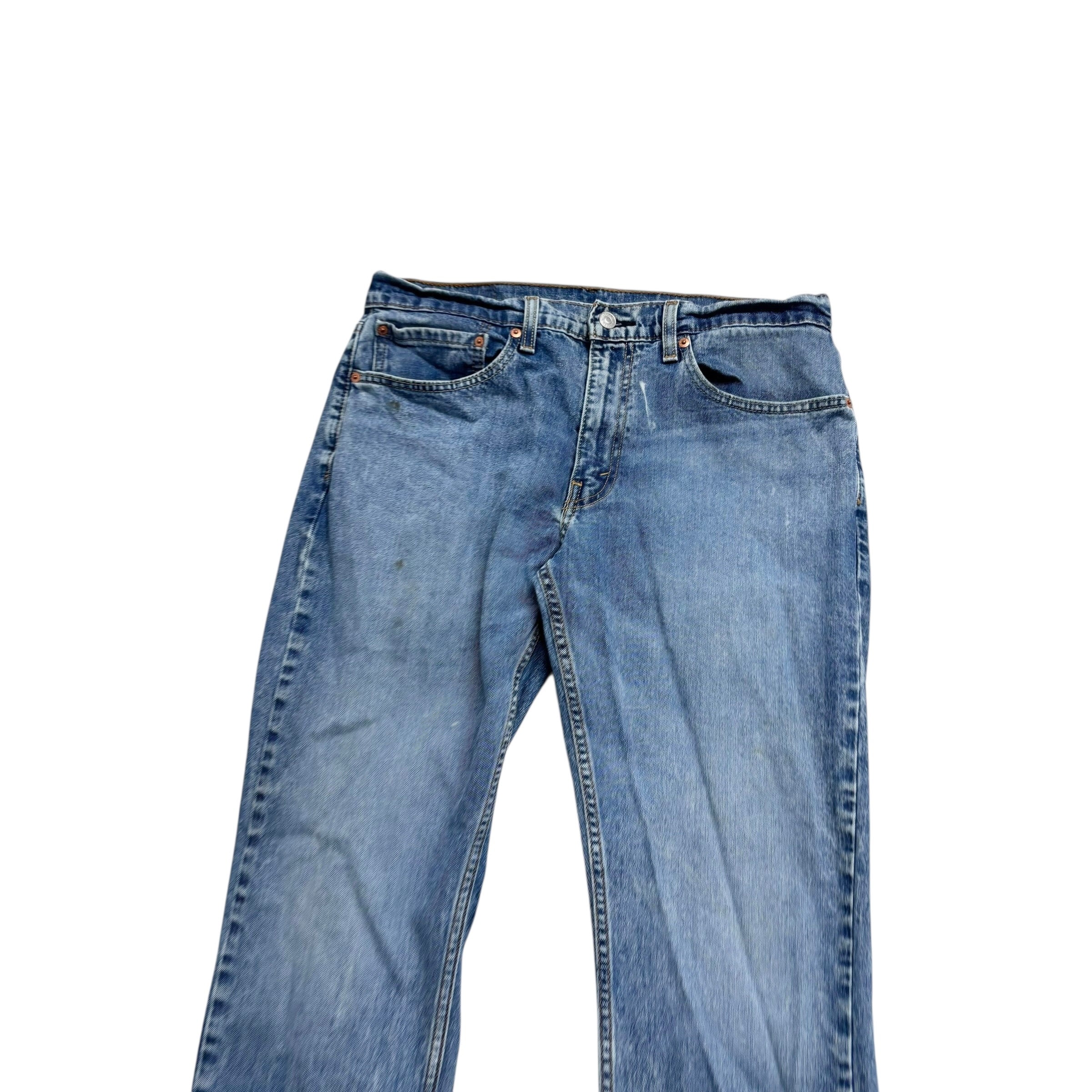 Levis 559 Jeans W34 L31 Mens Mid Blue Regular Straight Fit Stretch Denim