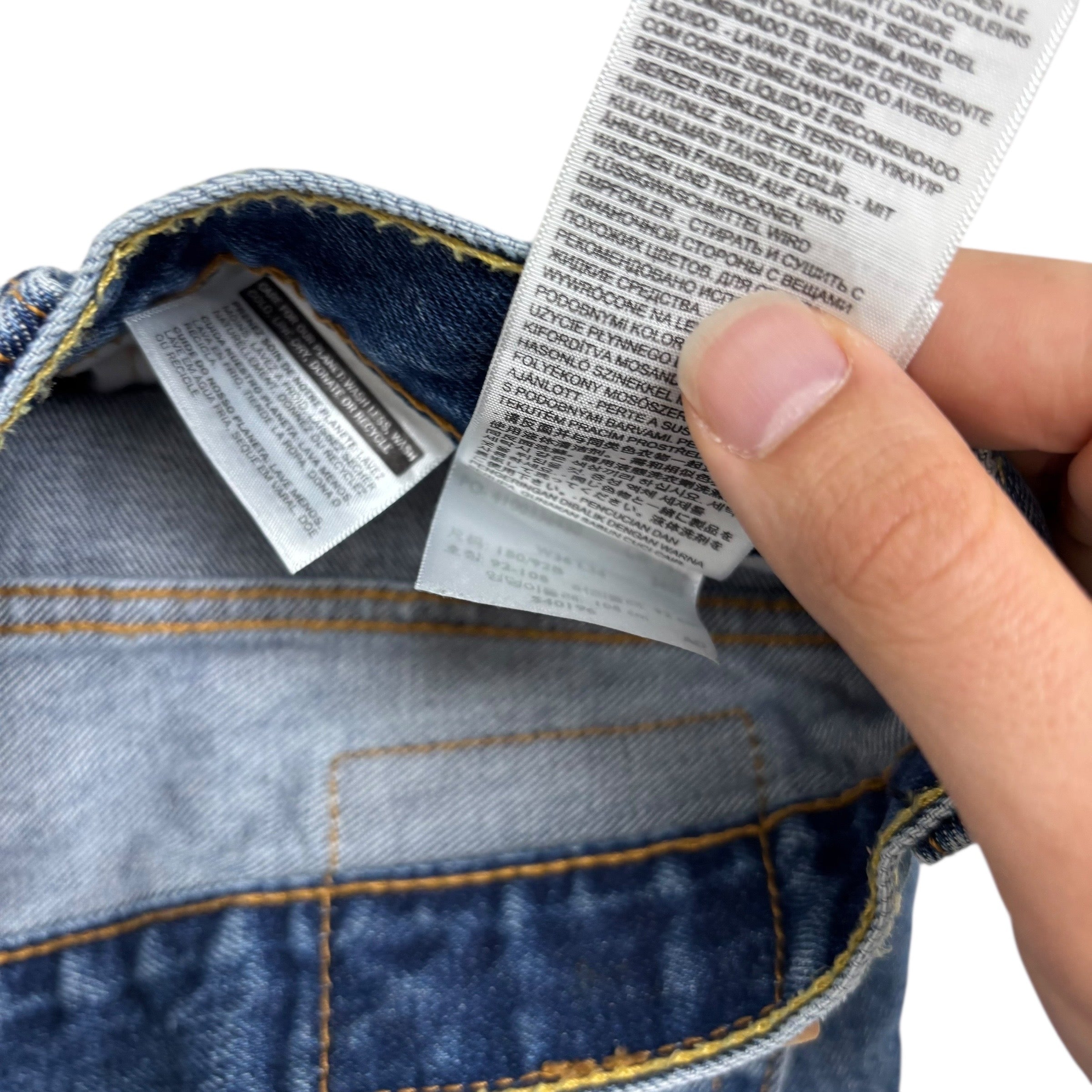 Levis 550 Jeans W36 L34 Mens Mid Blue Baggy Relaxed Straight Fit Denim (E)