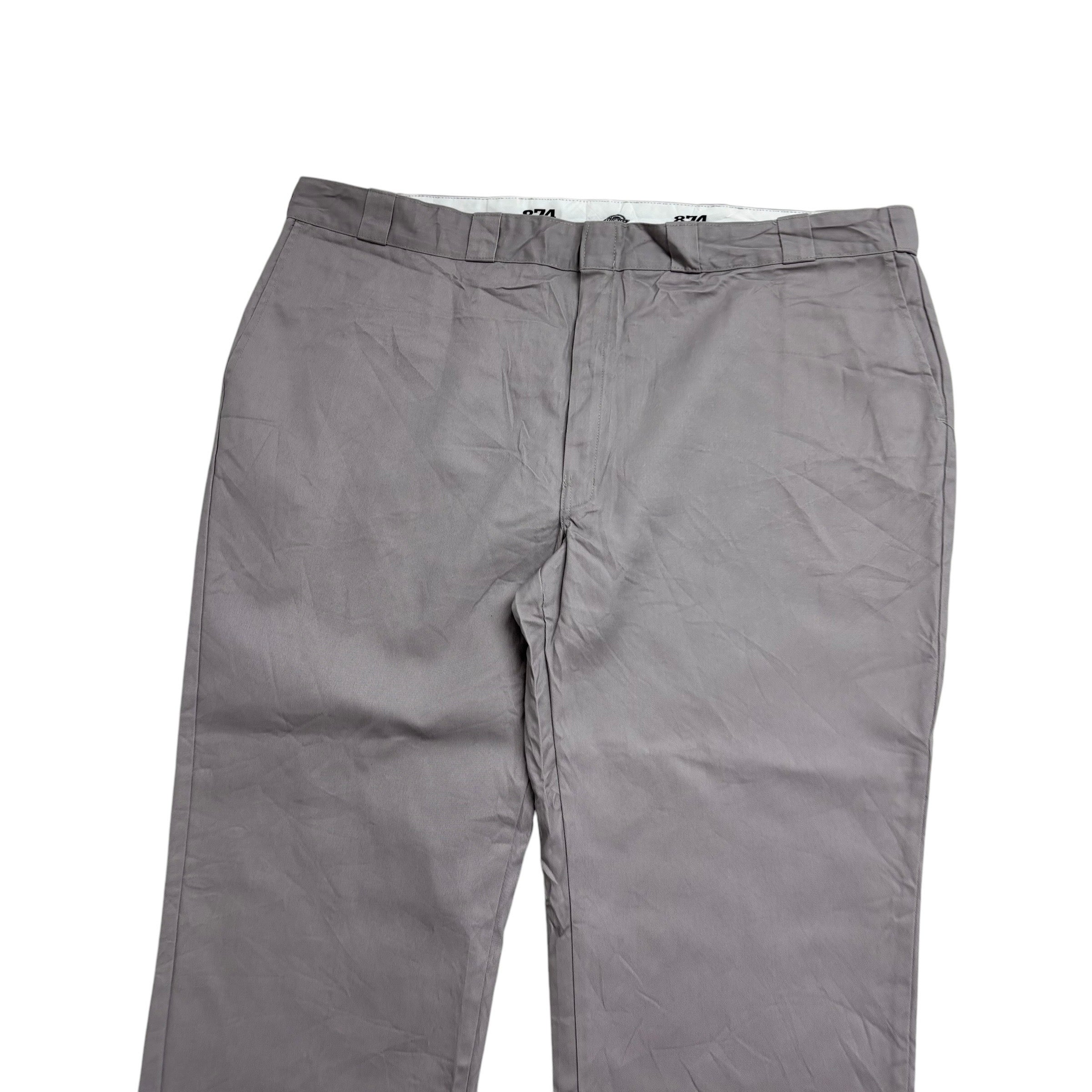 Dickies 874 Trousers W50 L30 Mens Grey Pants Original Straight Fit Workwear