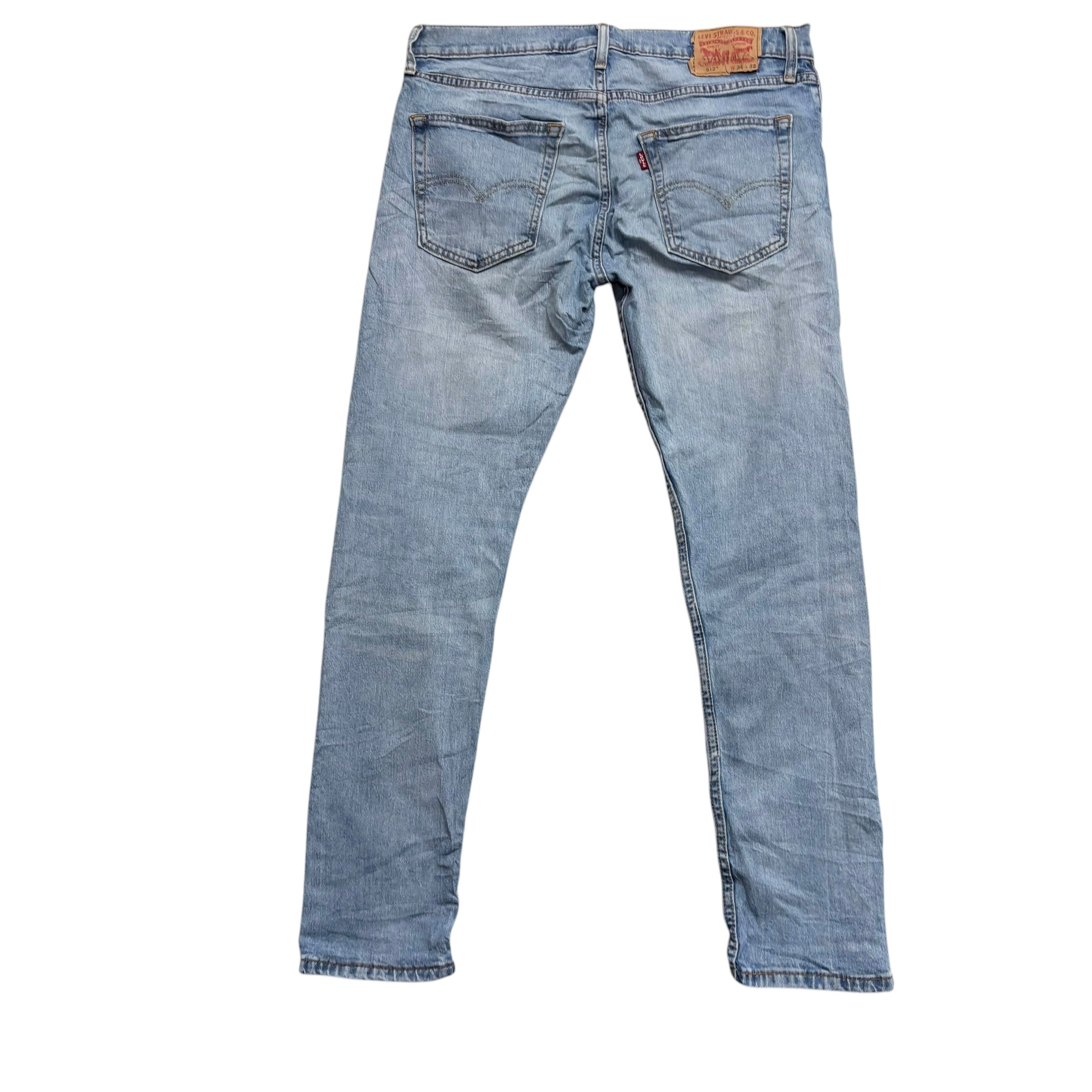 Levis 512 Jeans W34 L32 Mens Light Blue Slim Tapered Fit Stretch Denim