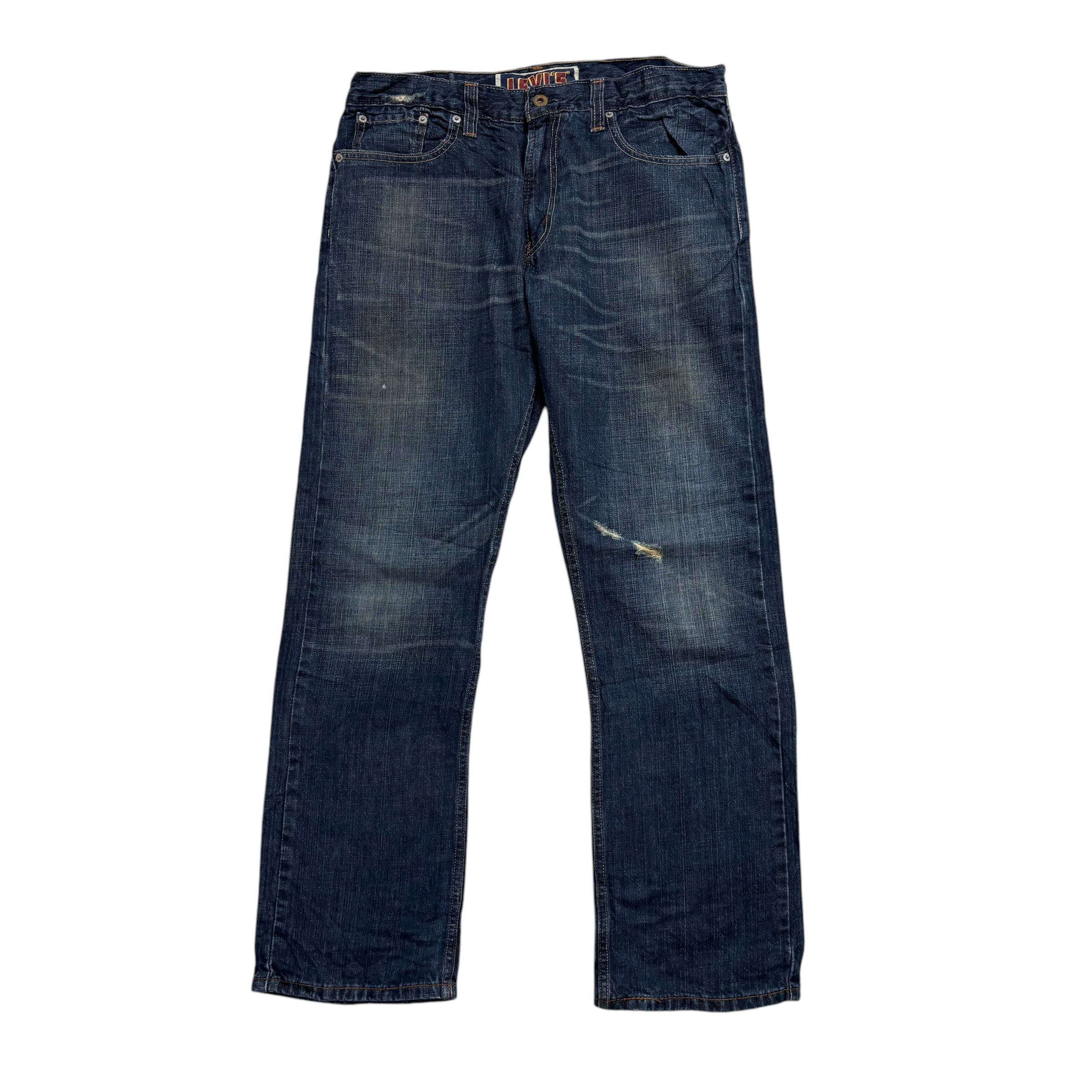 Levis 514 Jeans W34 L30 Mens Dark Blue Regular Straight Fit Vintage Denim