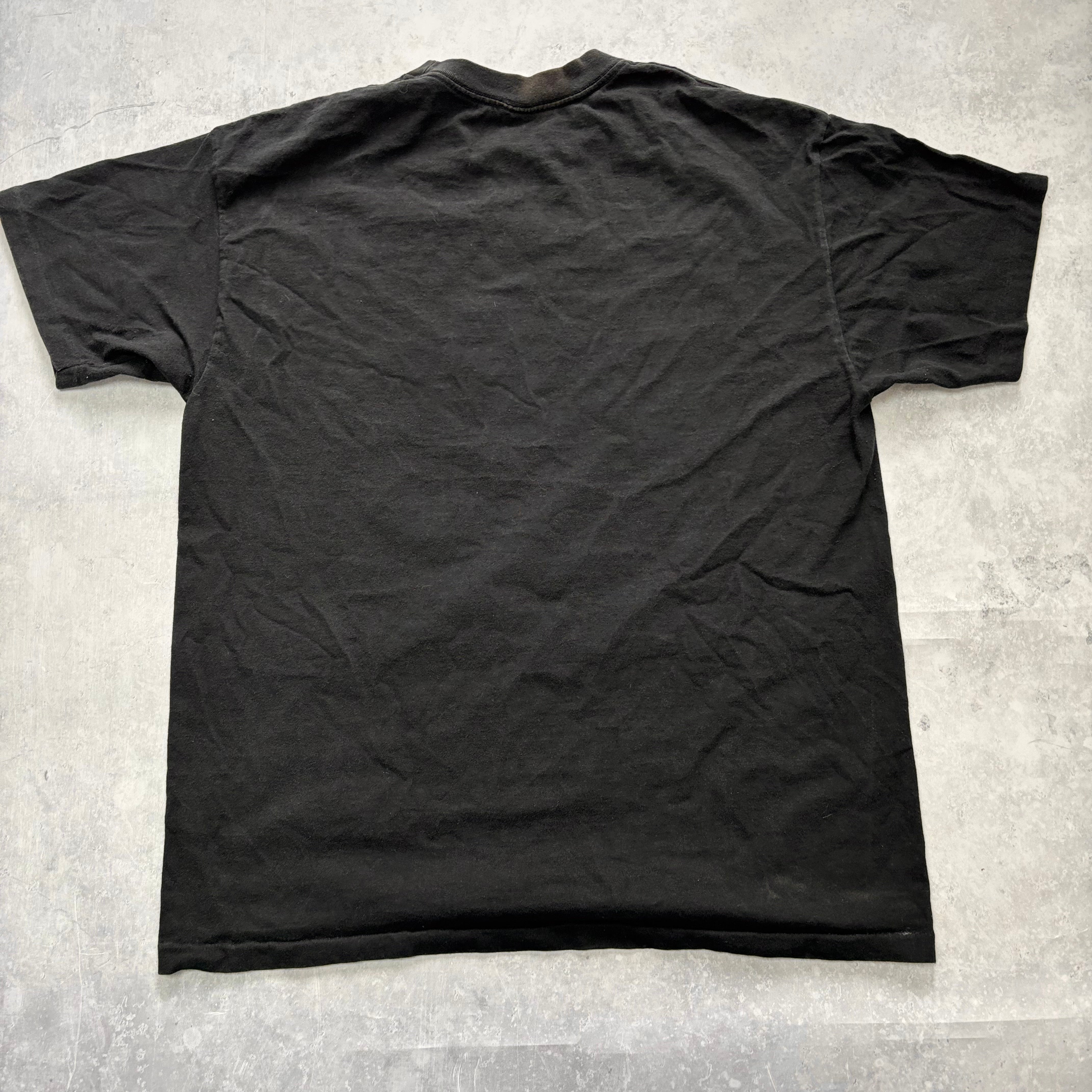 Vintage T Shirt Mens XL Black Single Stitch Graphic Print 90s USA Wolves