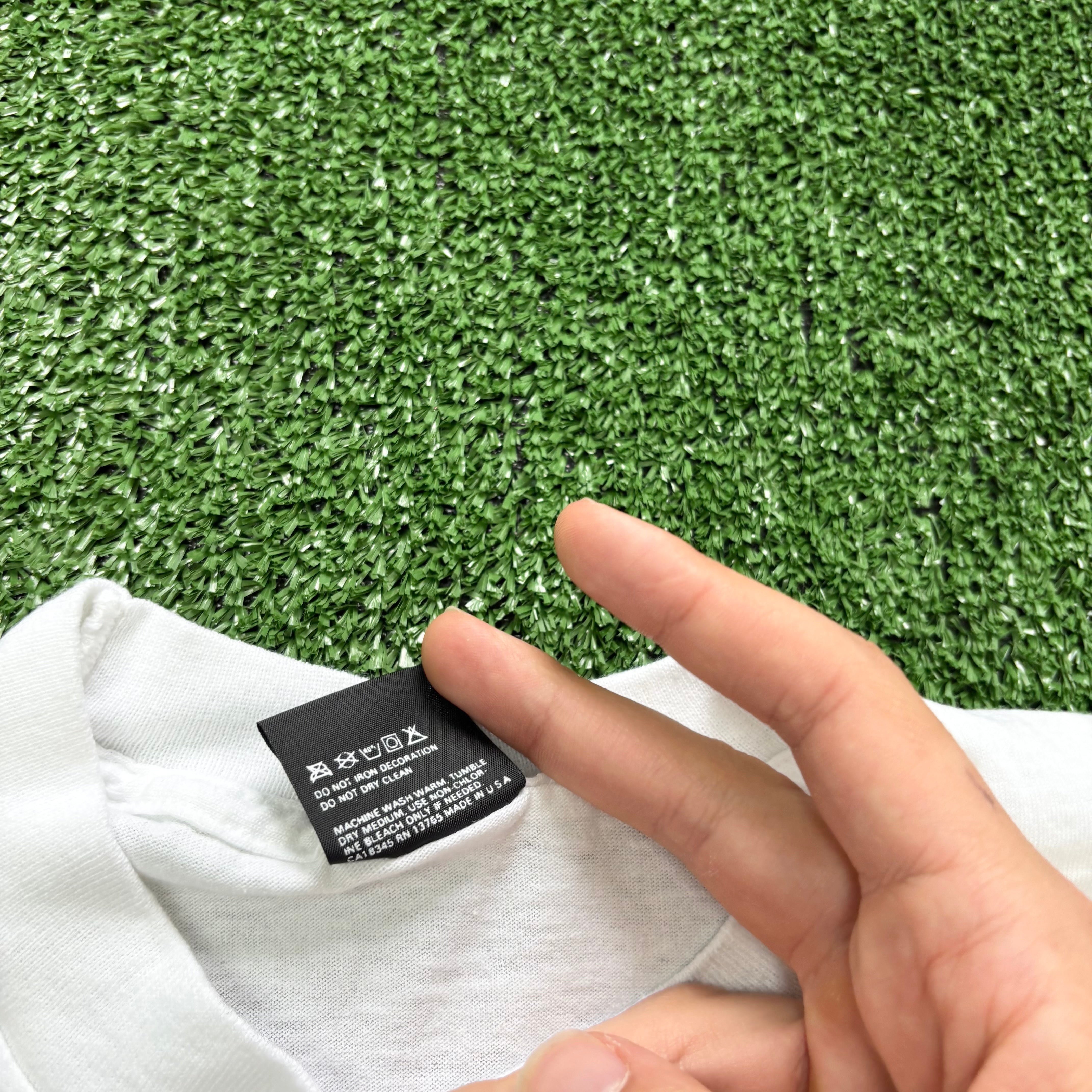 Vintage T Shirt Mens Large White Single Stitch Graphic Print 90s USA (E)