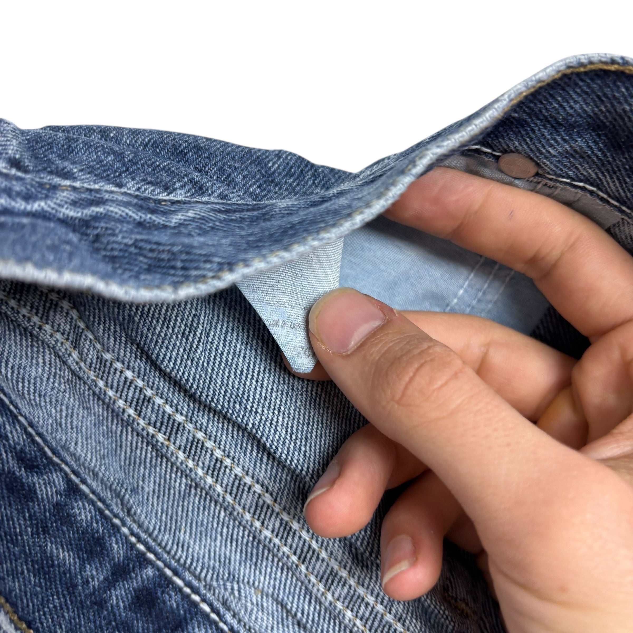 Wrangler Jeans W38 L30 Mens Mid Blue Regular Straight Fit Vintage Denim (E)