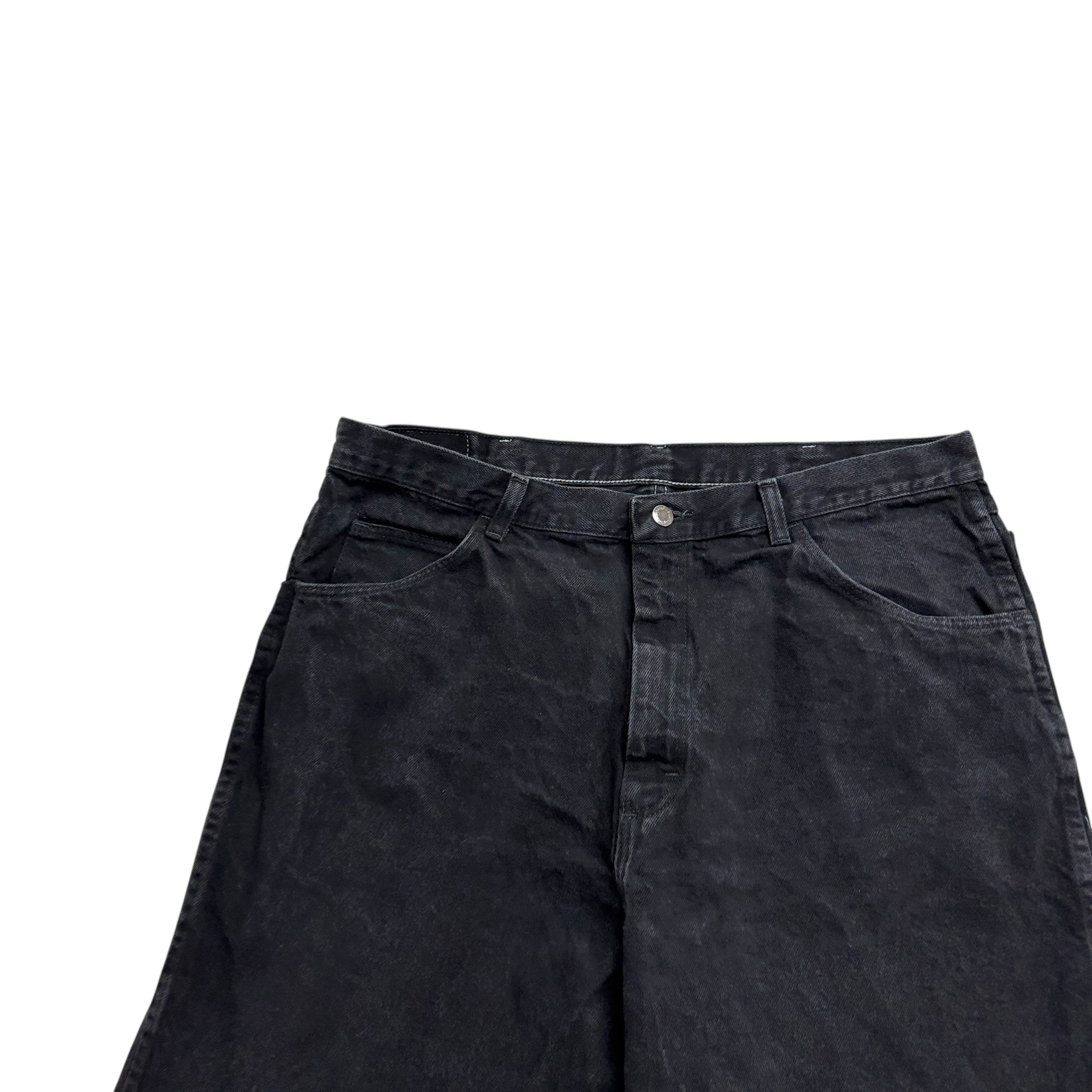 Vintage Wrangler Baggy Jorts W36 Mens Denim Shorts Black Relaxed Fit (E)