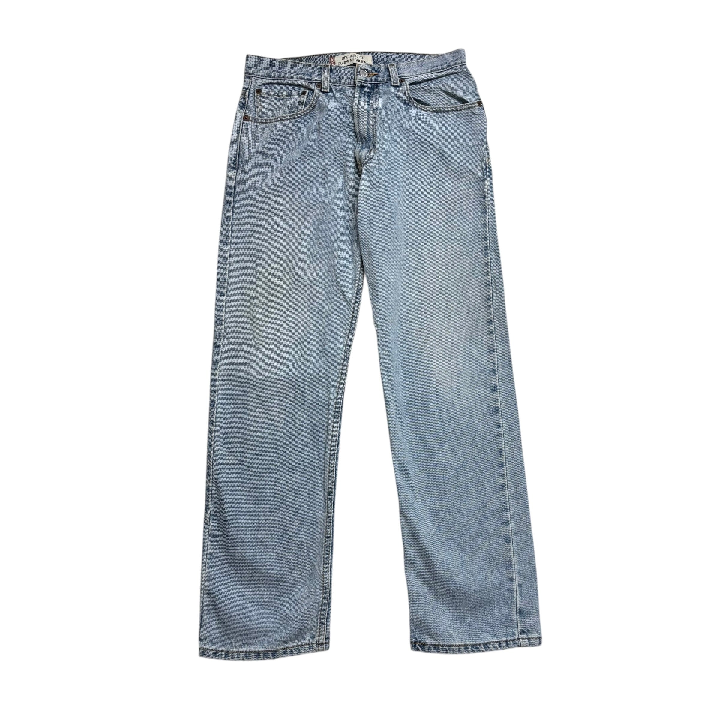 Levis Jeans W32 L31 Mens Light Blue Regular Straight Fit Vintage Denim