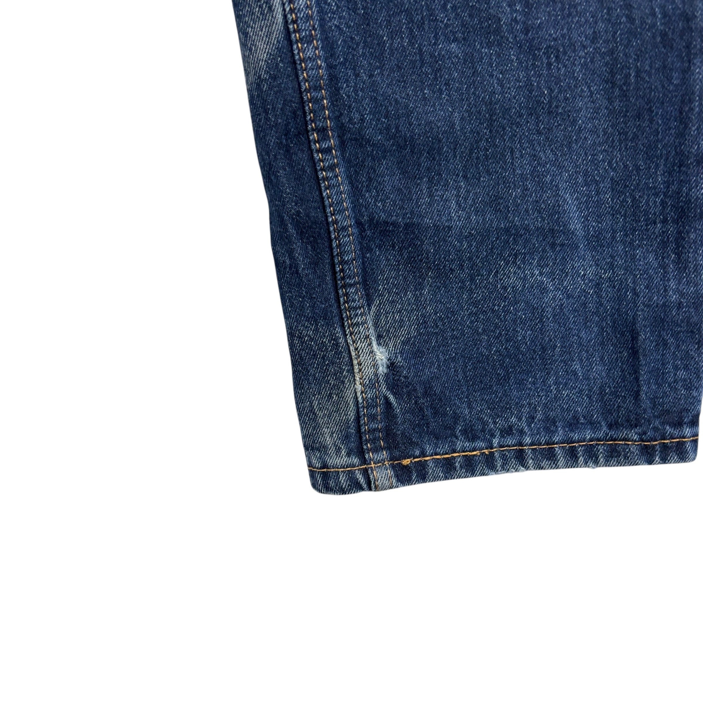 Levis 505 Jeans W30 L32 Mens Dark Blue Regular Straight Fit Denim