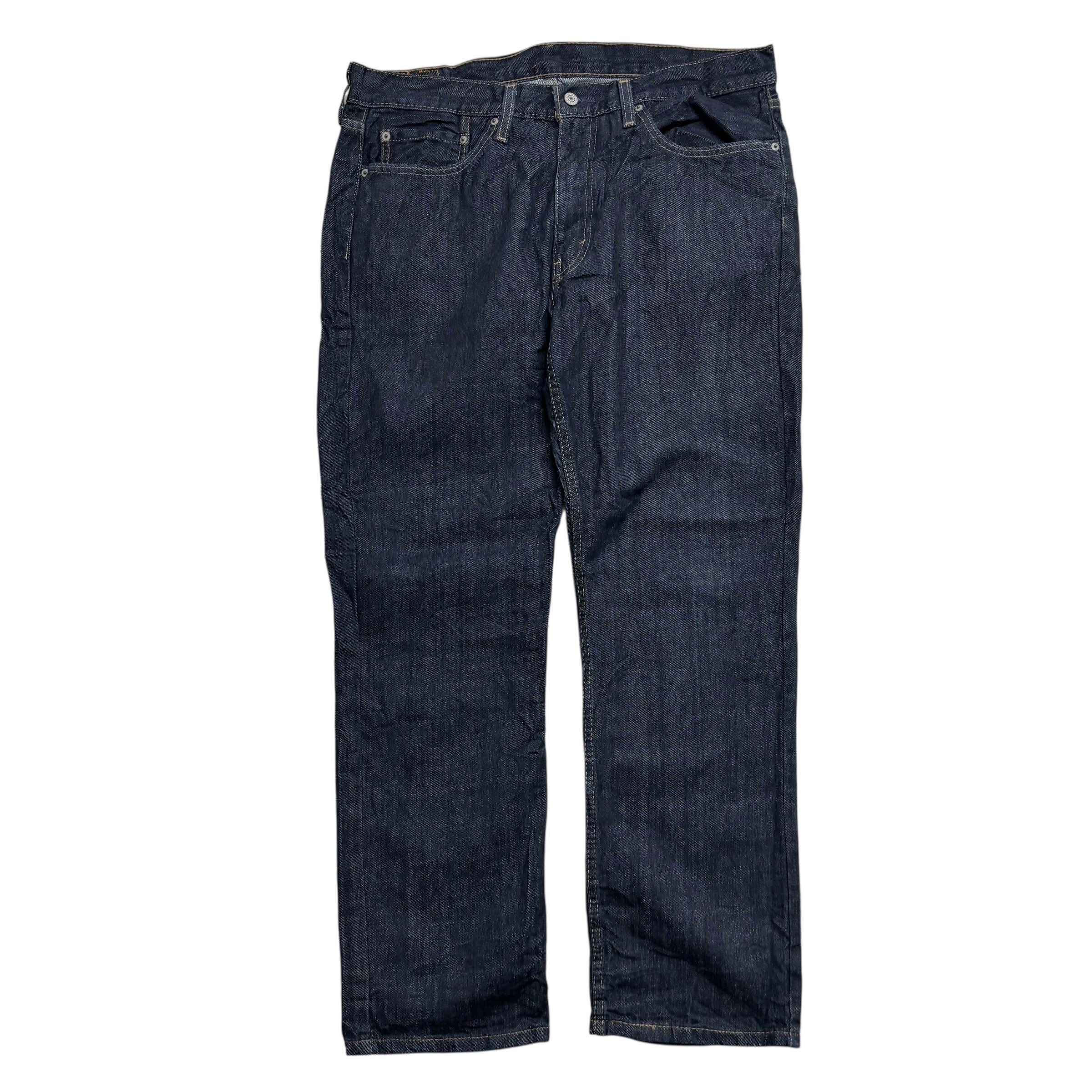 Levis 514 Jeans W36 L30 Mens Dark Blue Regular Straight Fit Denim (E)
