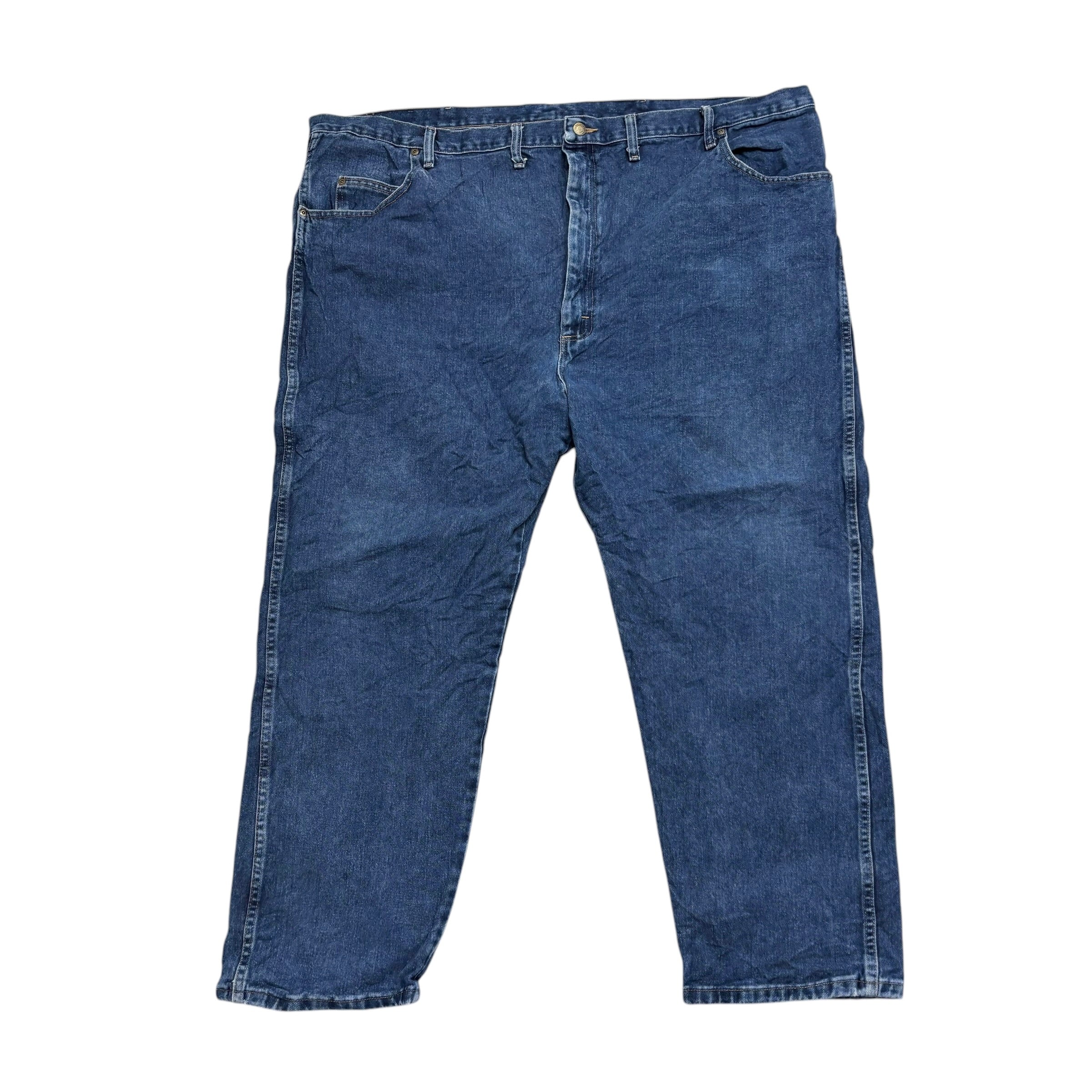 Wrangler Jeans W50 L30 Mens Mid Blue Relaxed Tapered Fit Vintage Denim (E)