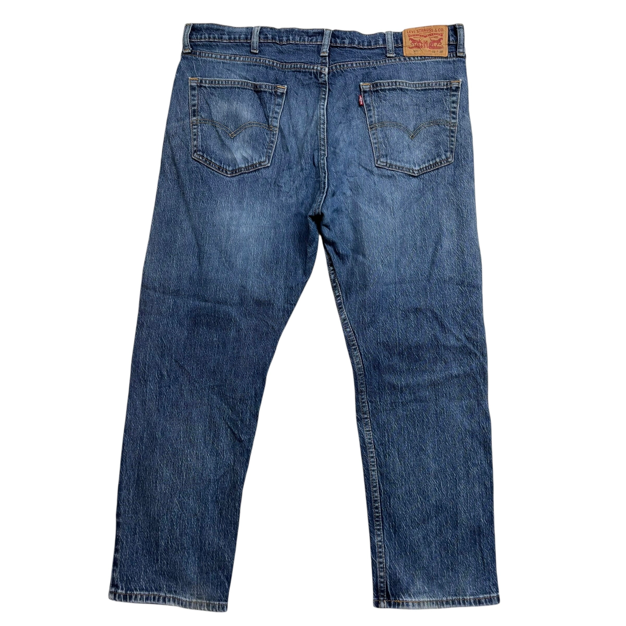 Levis 502 Jeans W40 L28 Mens Mid Blue Regular Tapered Fit Stretch Denim