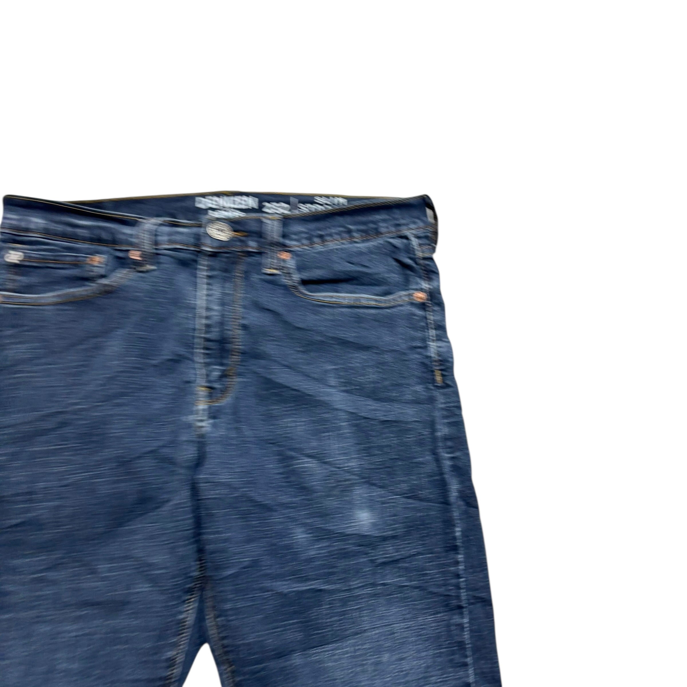 Levis Denizen Jeans W33 L32 Mens Dark Blue Slim Straight Fit Stretch Denim