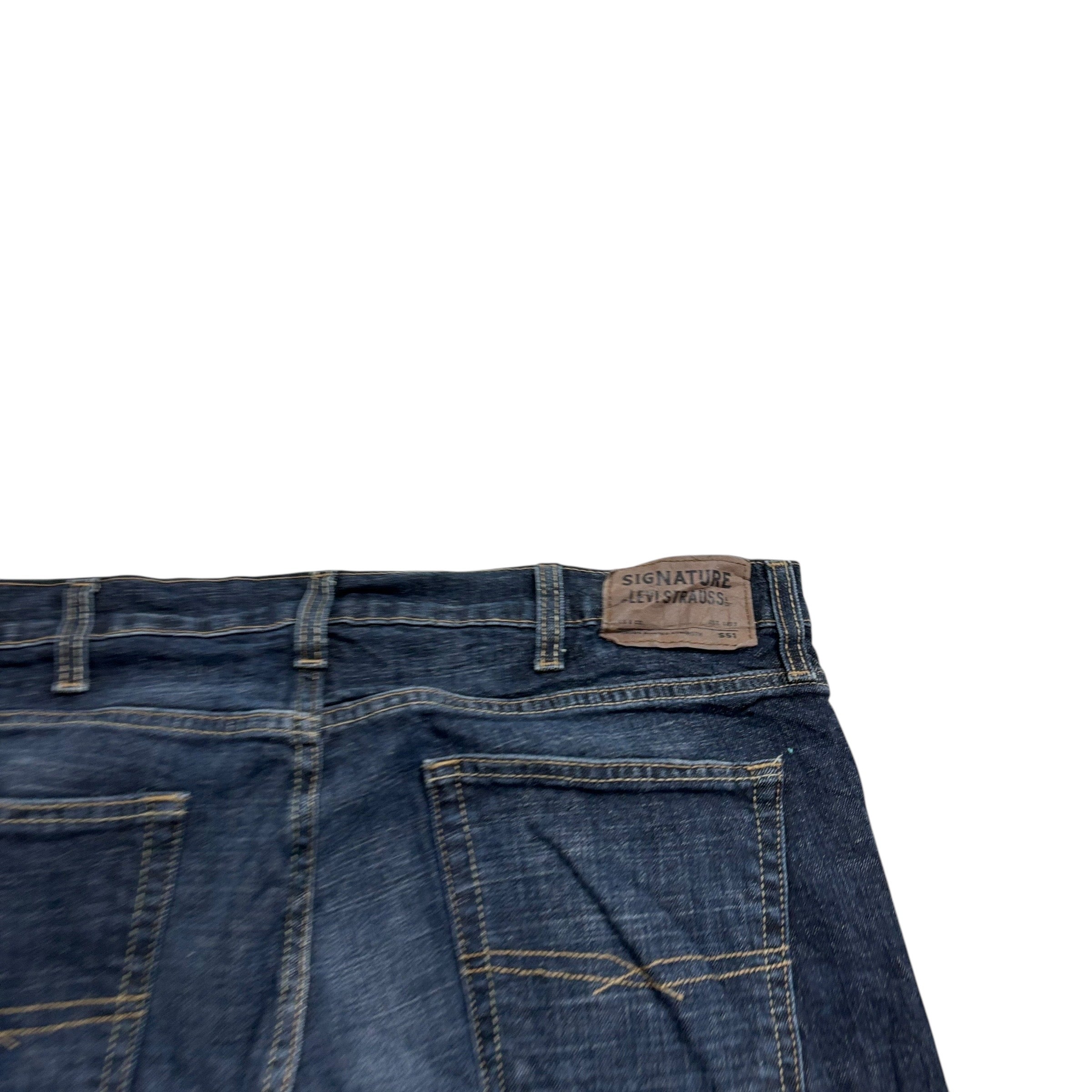 Levis Signature Jeans W38 L34 Mens Dark Blue Regular Straight Fit Stretch (E)