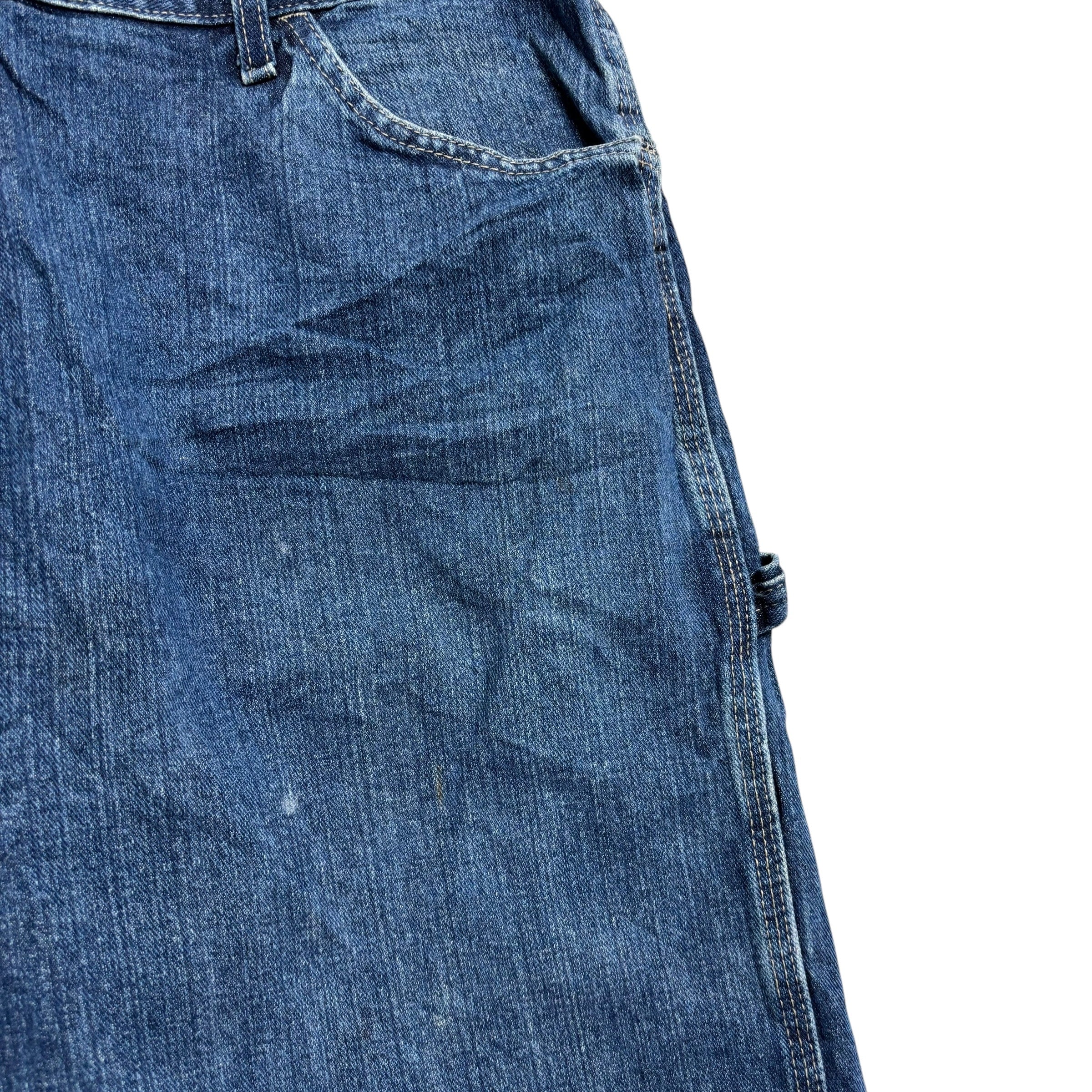 Dickies Carpenter Jeans W42 L32 Mens Mid Blue Relaxed Straight Fit Pants