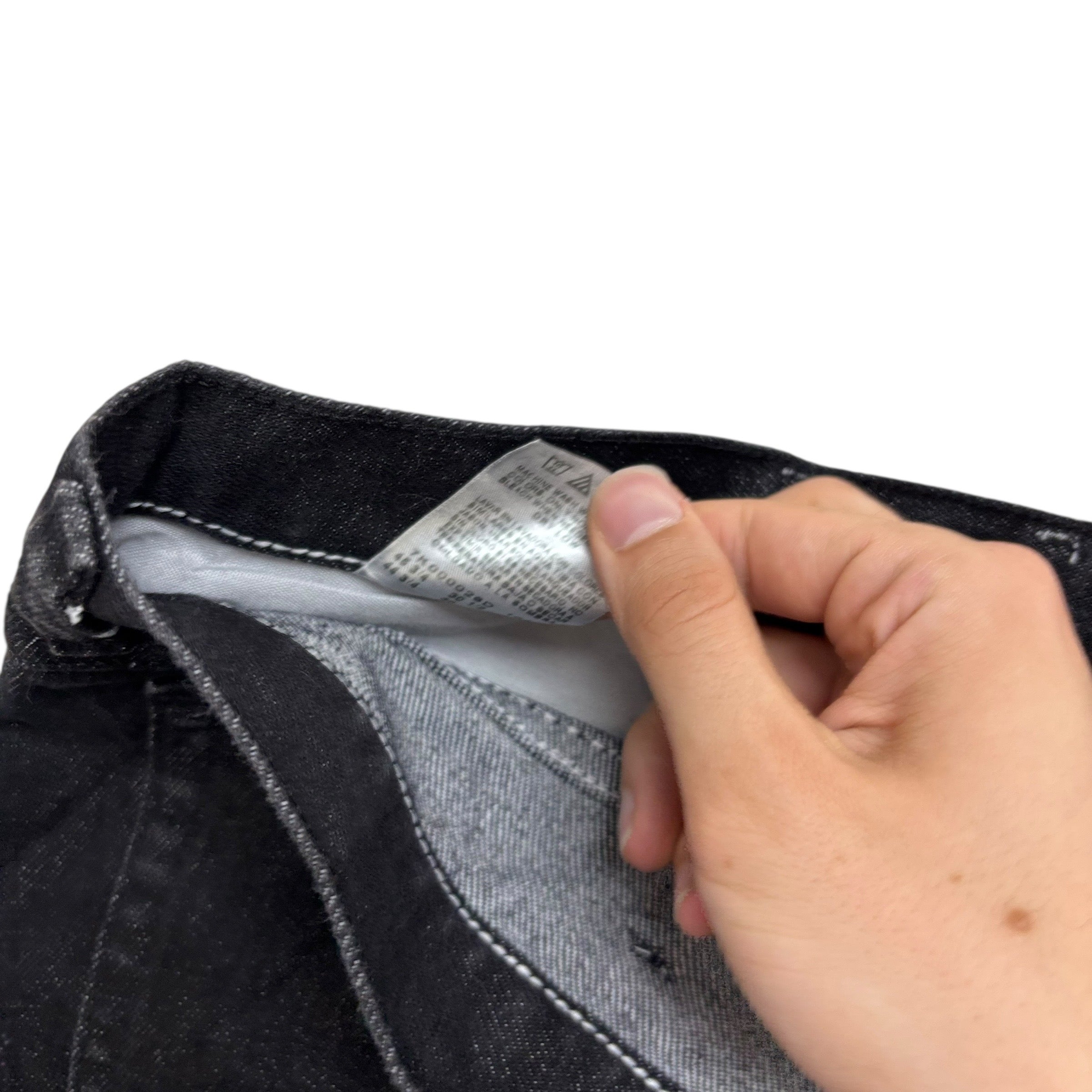 Wrangler Jeans W44 L30 Mens Black Regular Straight Fit Vintage Denim (E)