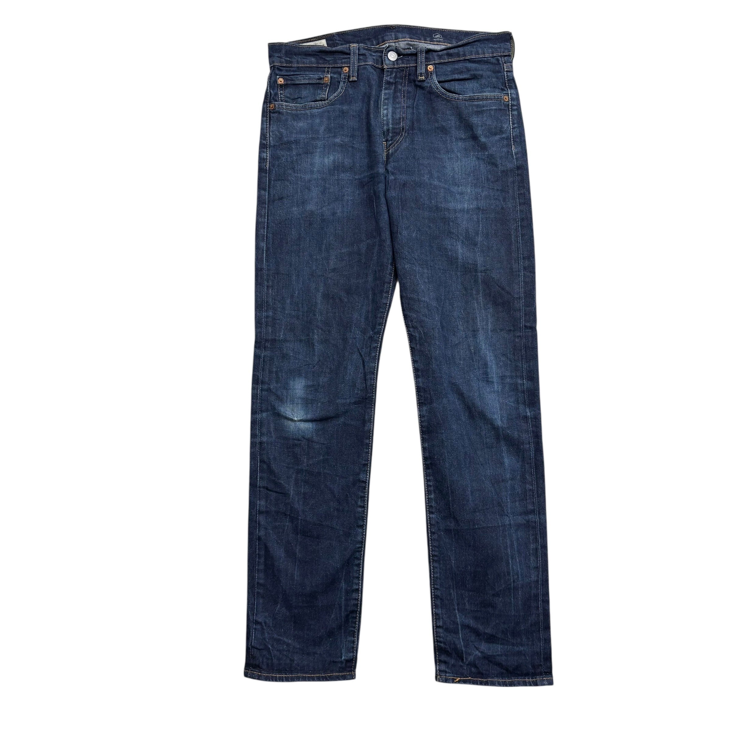 Levis 502 Jeans W32 L33 Mens Dark Blue Regular Tapered Fit Stretch Denim