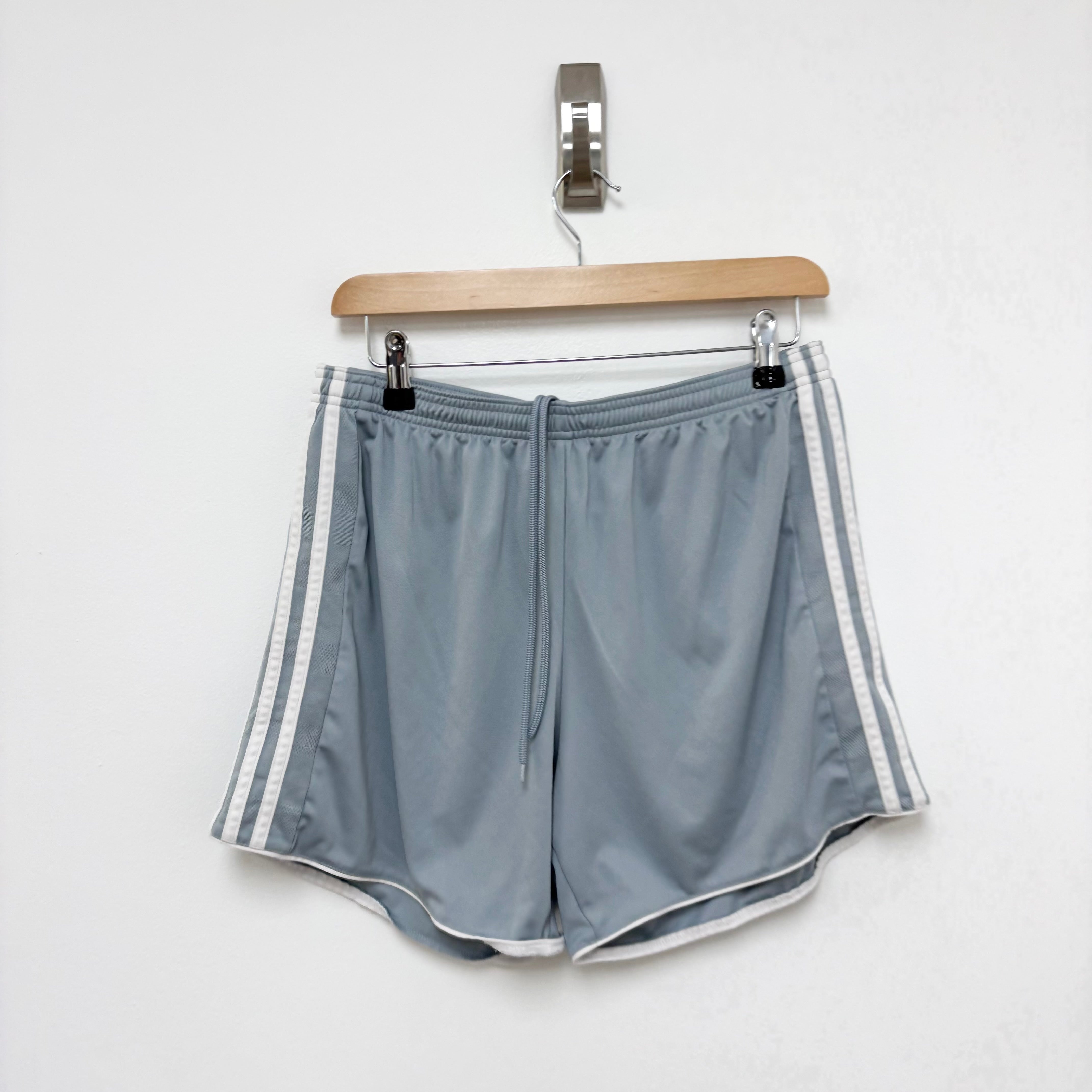 Adidas Shorts Womens Large Grey Sports Running Gym Athletic (E)