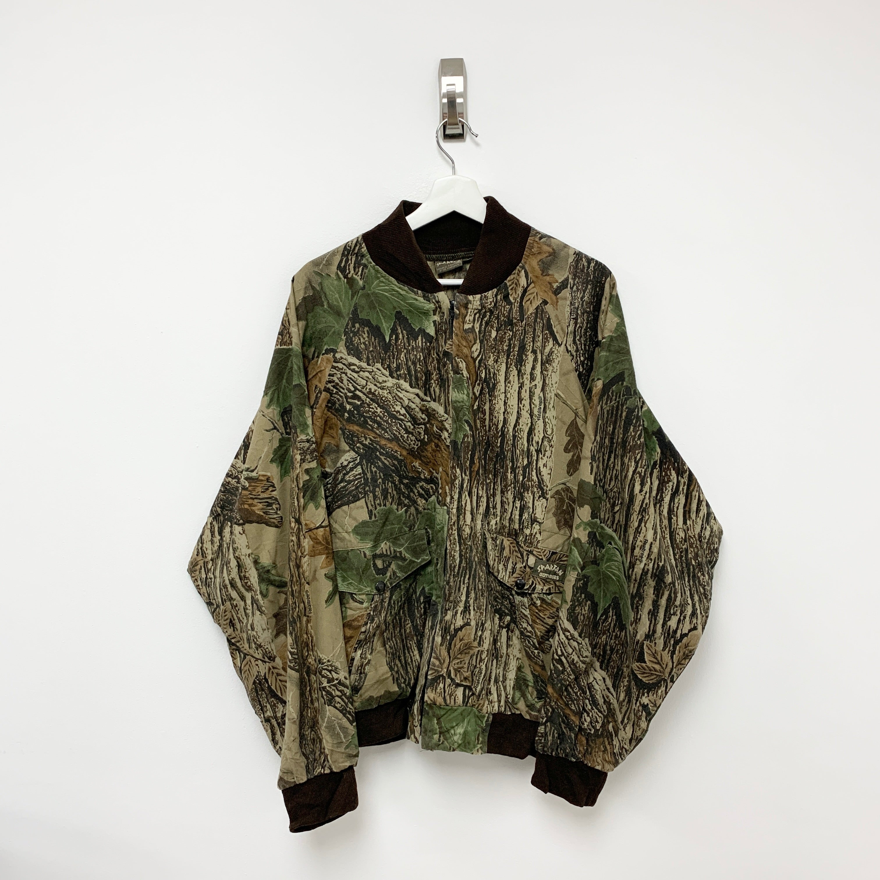 Vintage Realtree Bomber Jacket XXL Camo USA Hunting