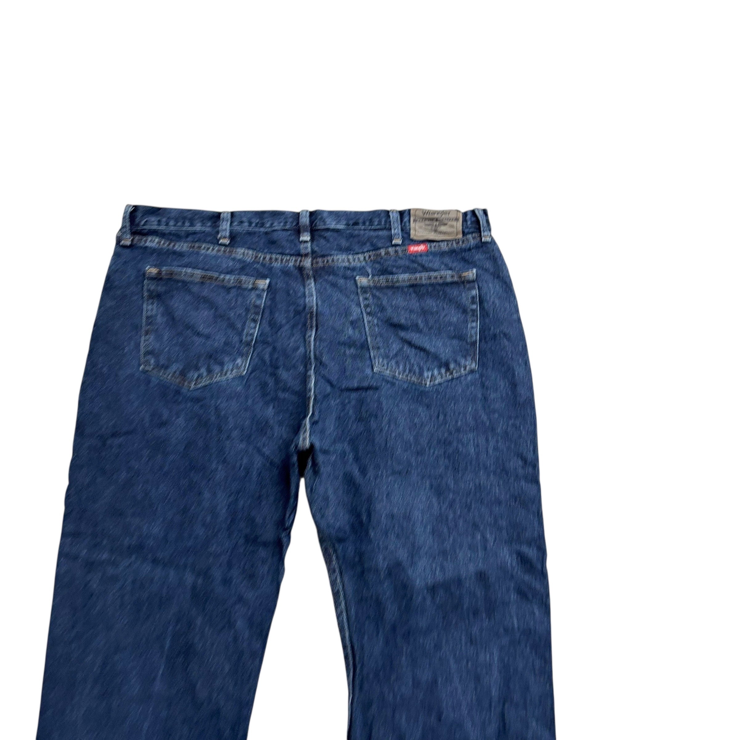 Wrangler Jeans W42 L27 Mens Dark Blue Regular Straight Fit Denim (E)