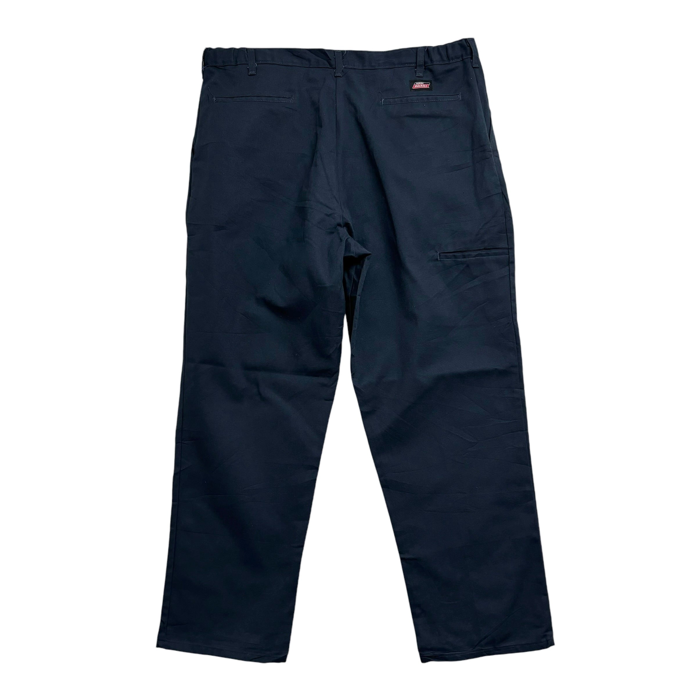 Dickies Pleated Trousers W40 L30 Mens Navy Blue Pants Relaxed Fit Workwear